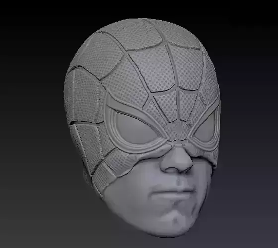 spiderman half mask tom holland headsculpt 3D print model v2