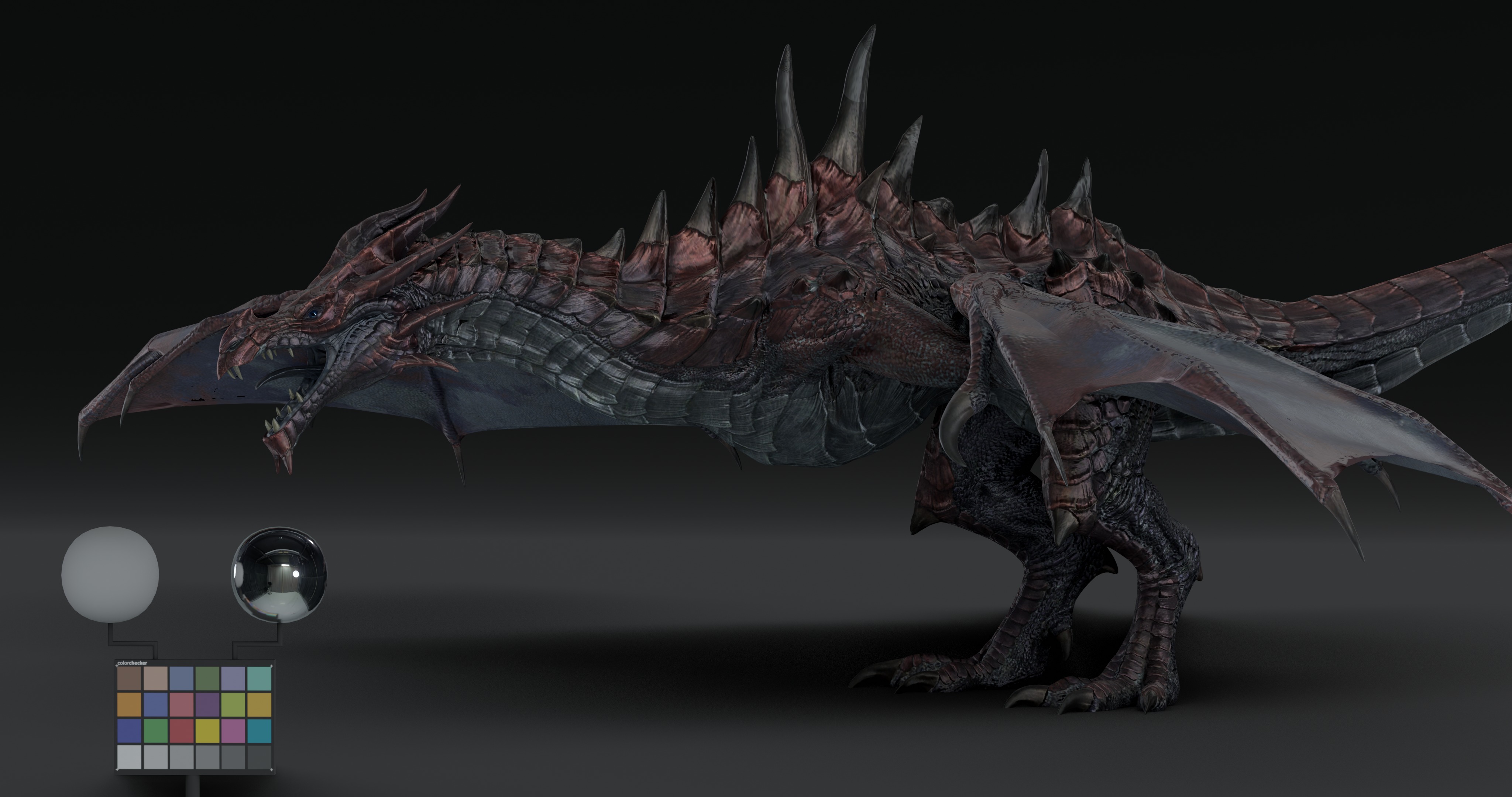 Legendary Volcanic Dragon - Rigged 3D model_10