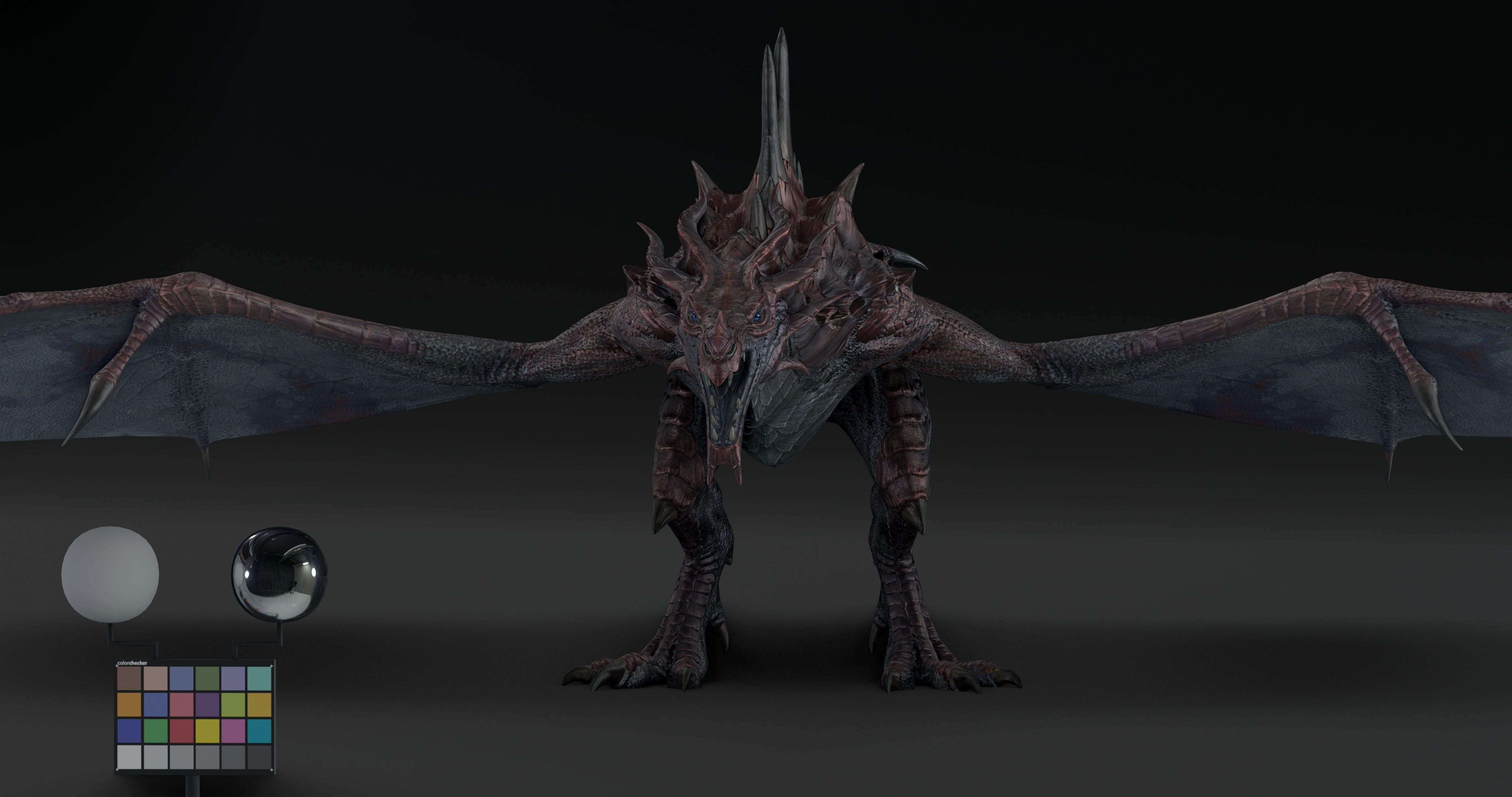 Legendary Volcanic Dragon - Rigged 3D model_12