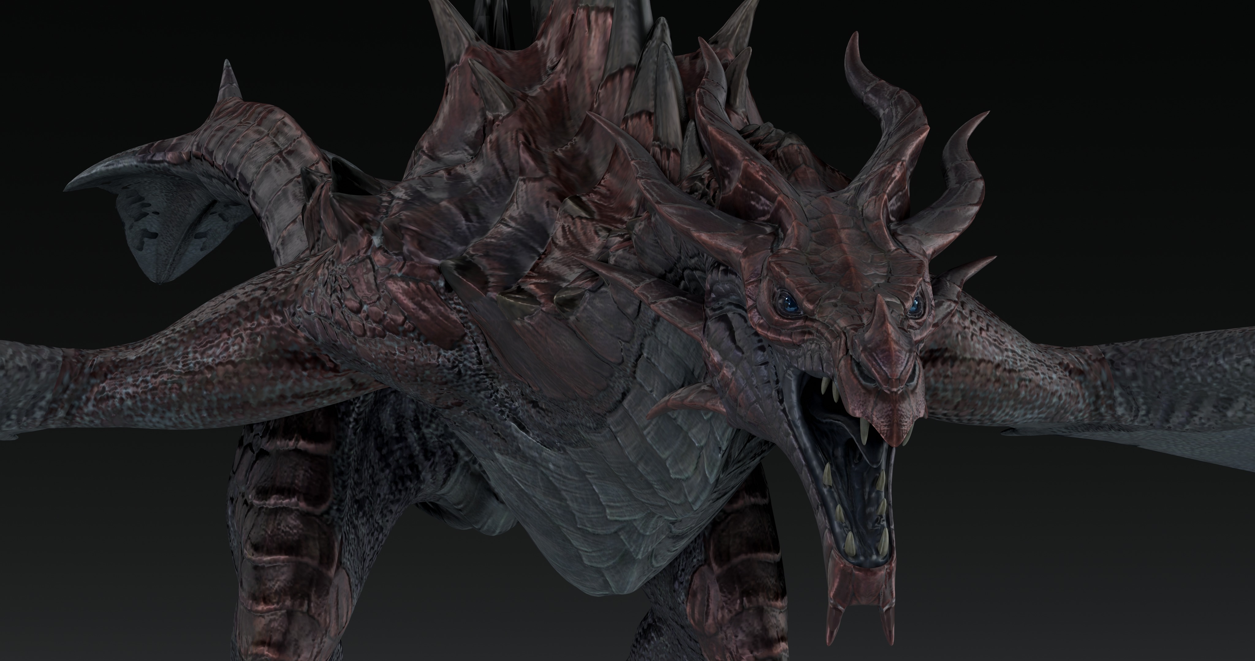 Legendary Volcanic Dragon - Rigged 3D model_15