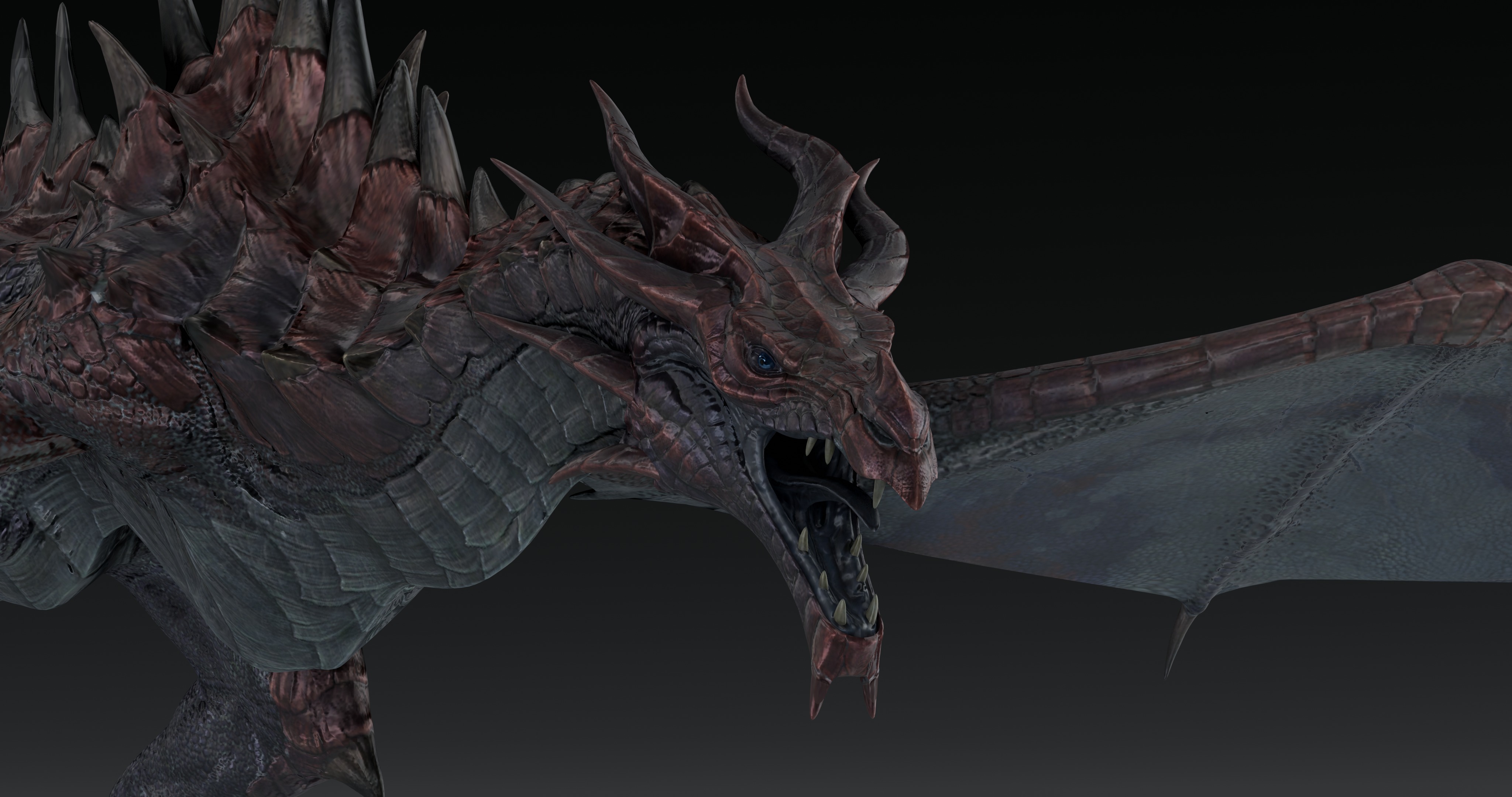 Legendary Volcanic Dragon - Rigged 3D model_16