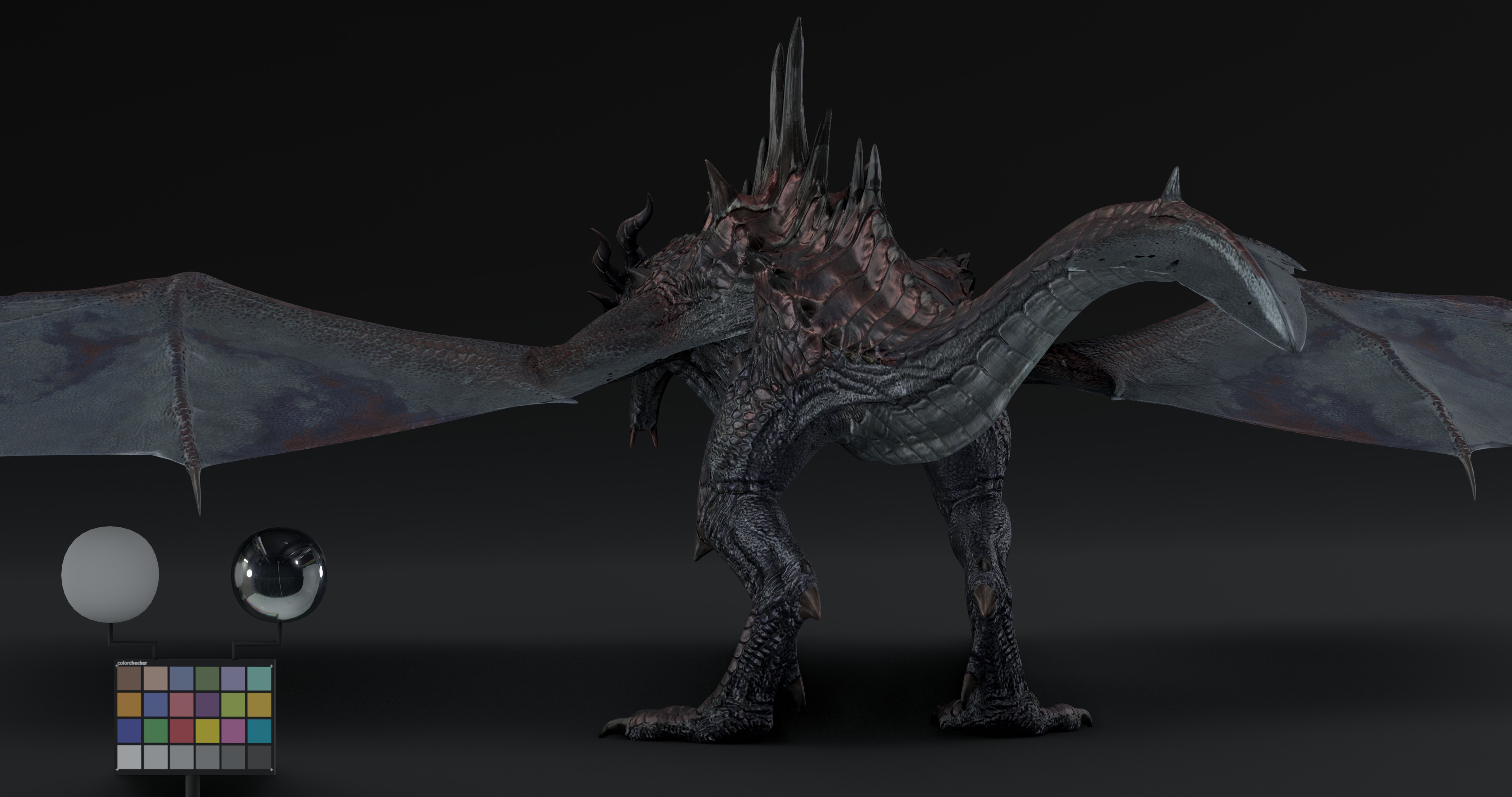 Legendary Volcanic Dragon - Rigged 3D model_7