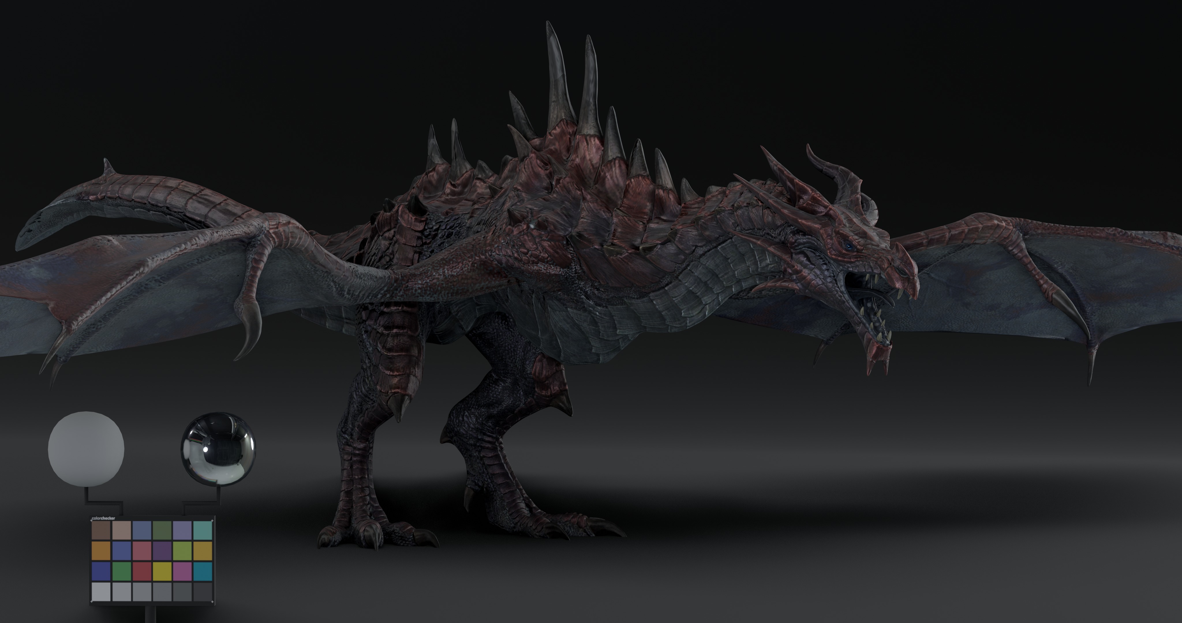 Legendary Volcanic Dragon - Rigged 3D model_1