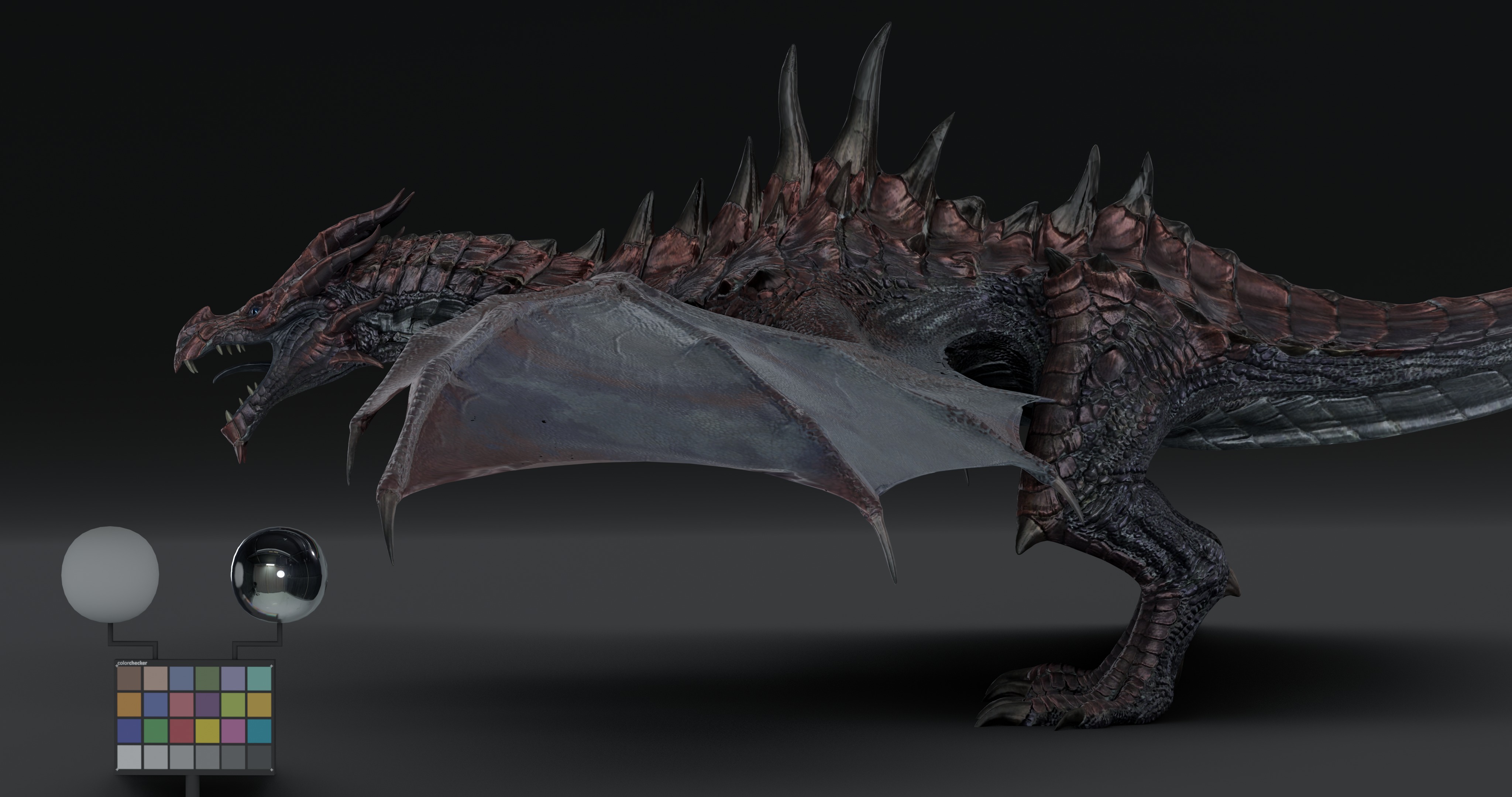 Legendary Volcanic Dragon - Rigged 3D model_9