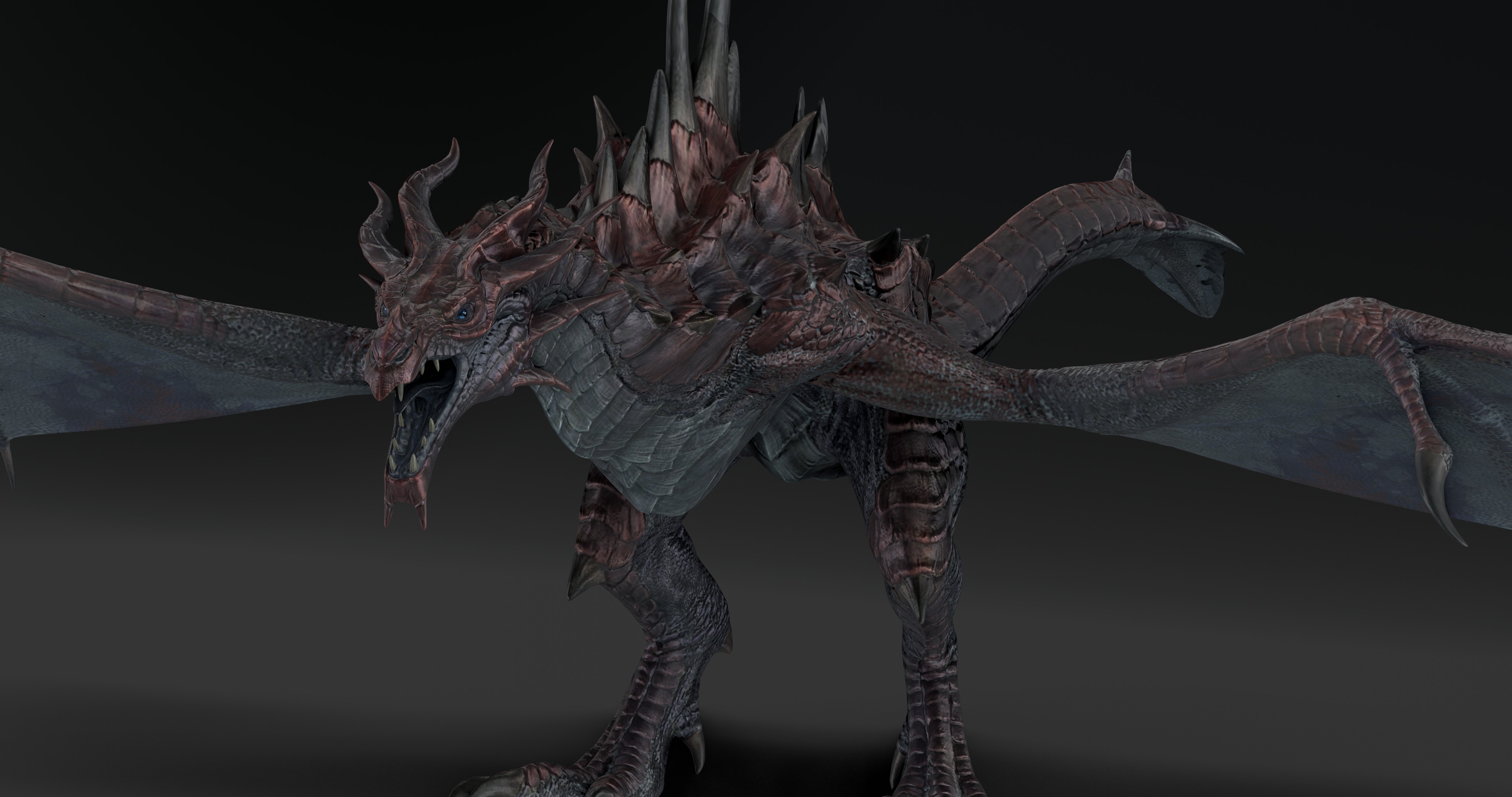 Legendary Volcanic Dragon - Rigged 3D model_18