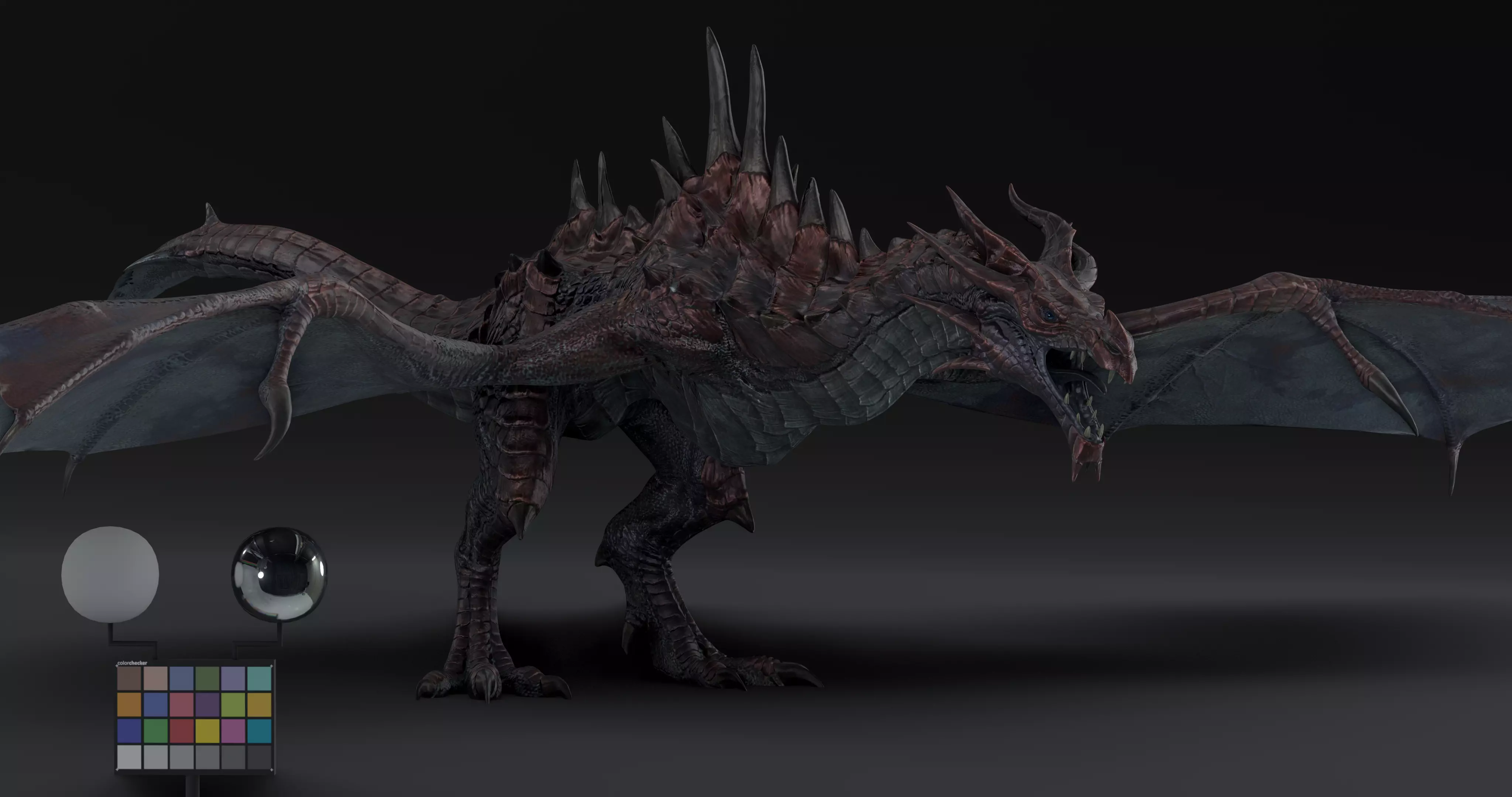 Legendary Volcanic Dragon - Rigged 3D model_0