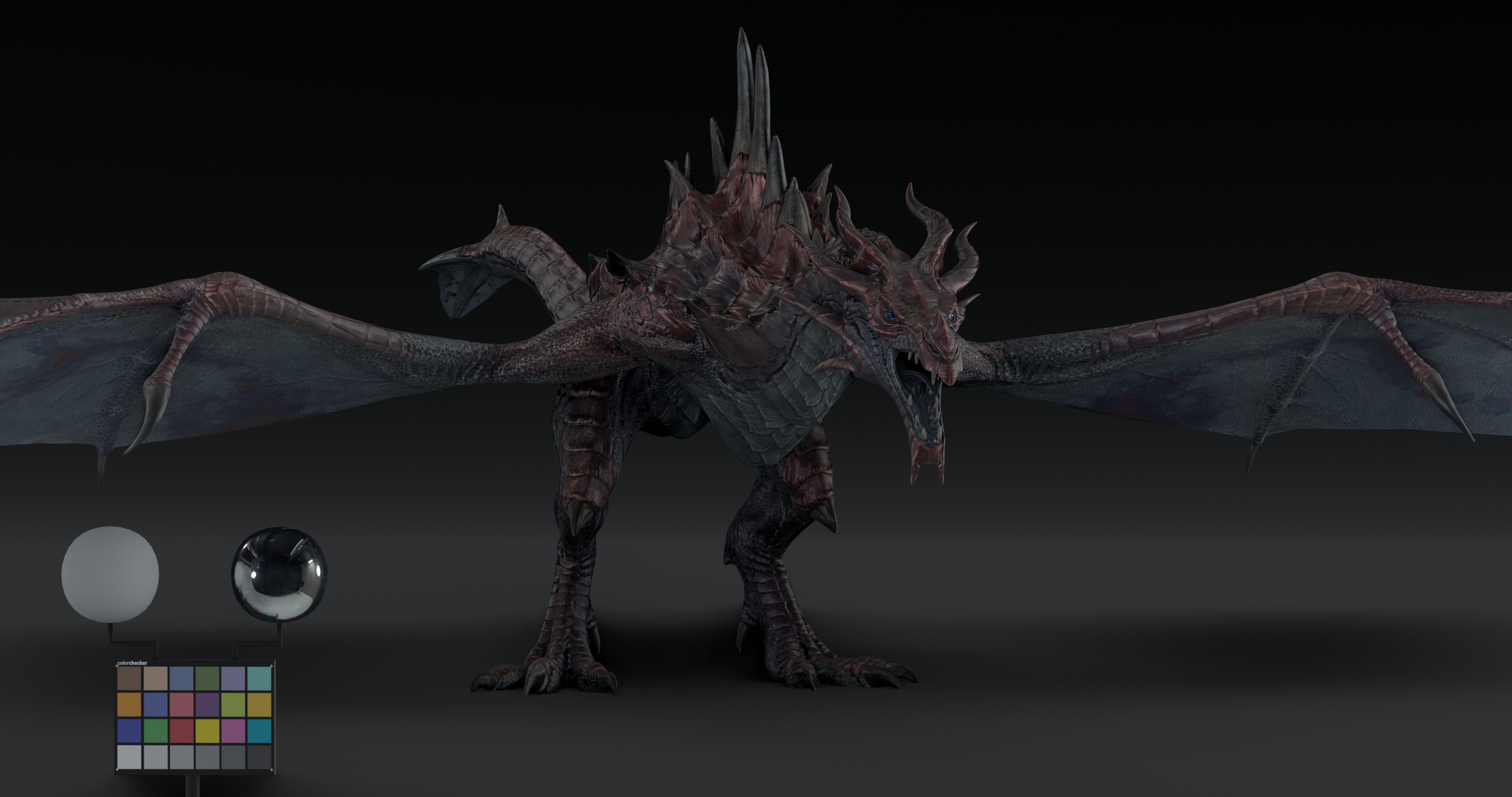Legendary Volcanic Dragon - Rigged 3D model_13