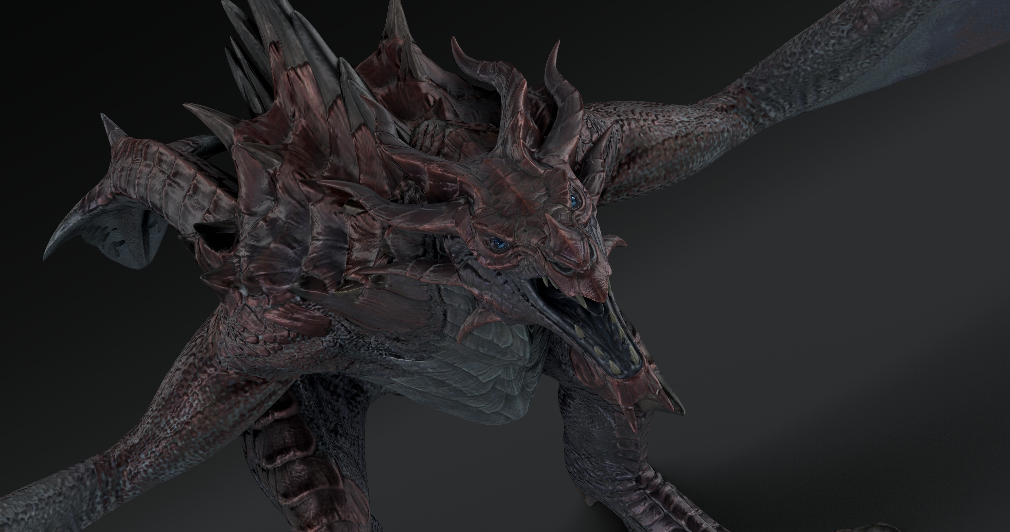 Legendary Volcanic Dragon - Rigged 3D model_17