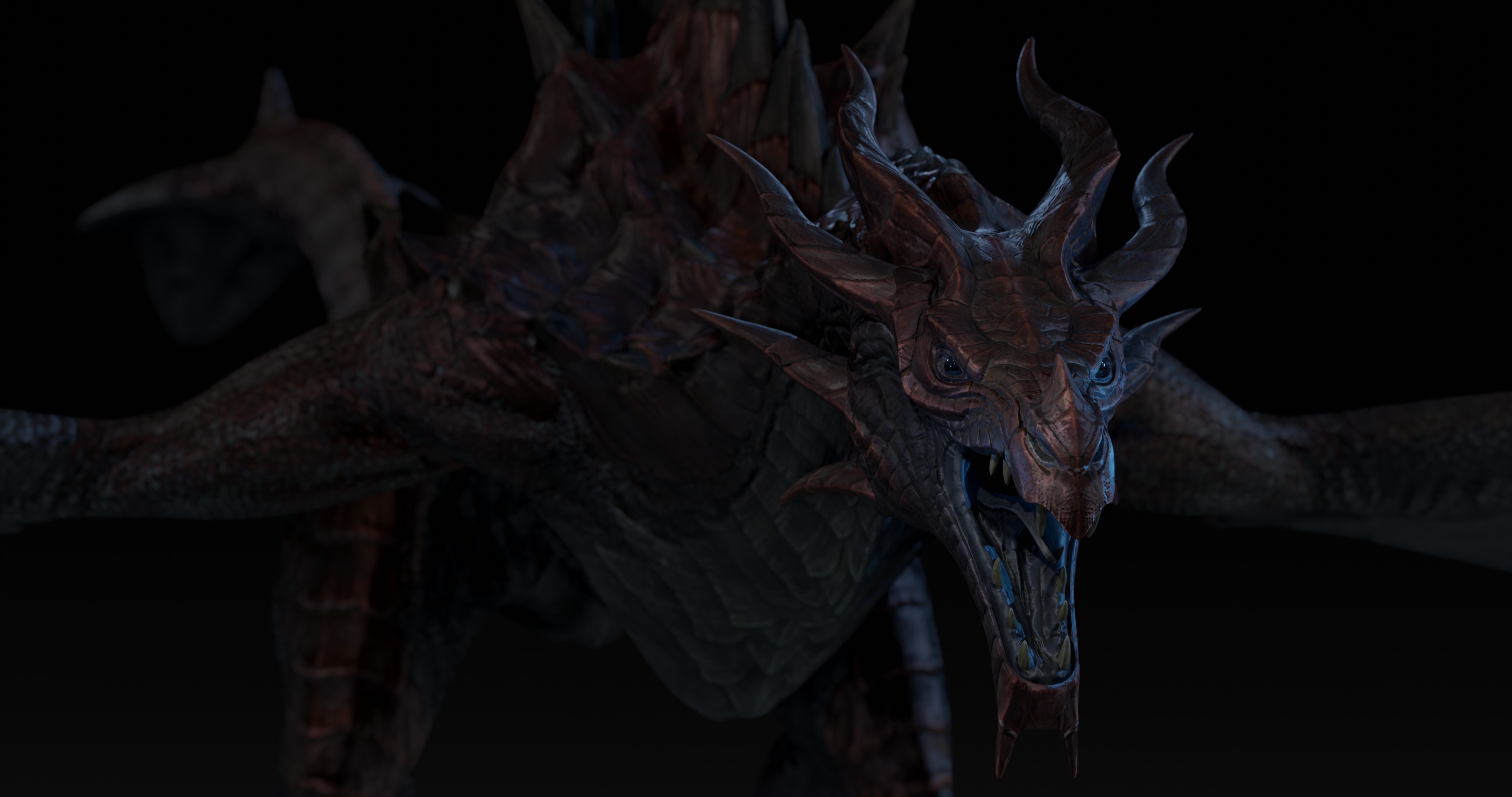 Legendary Volcanic Dragon - Rigged 3D model_20