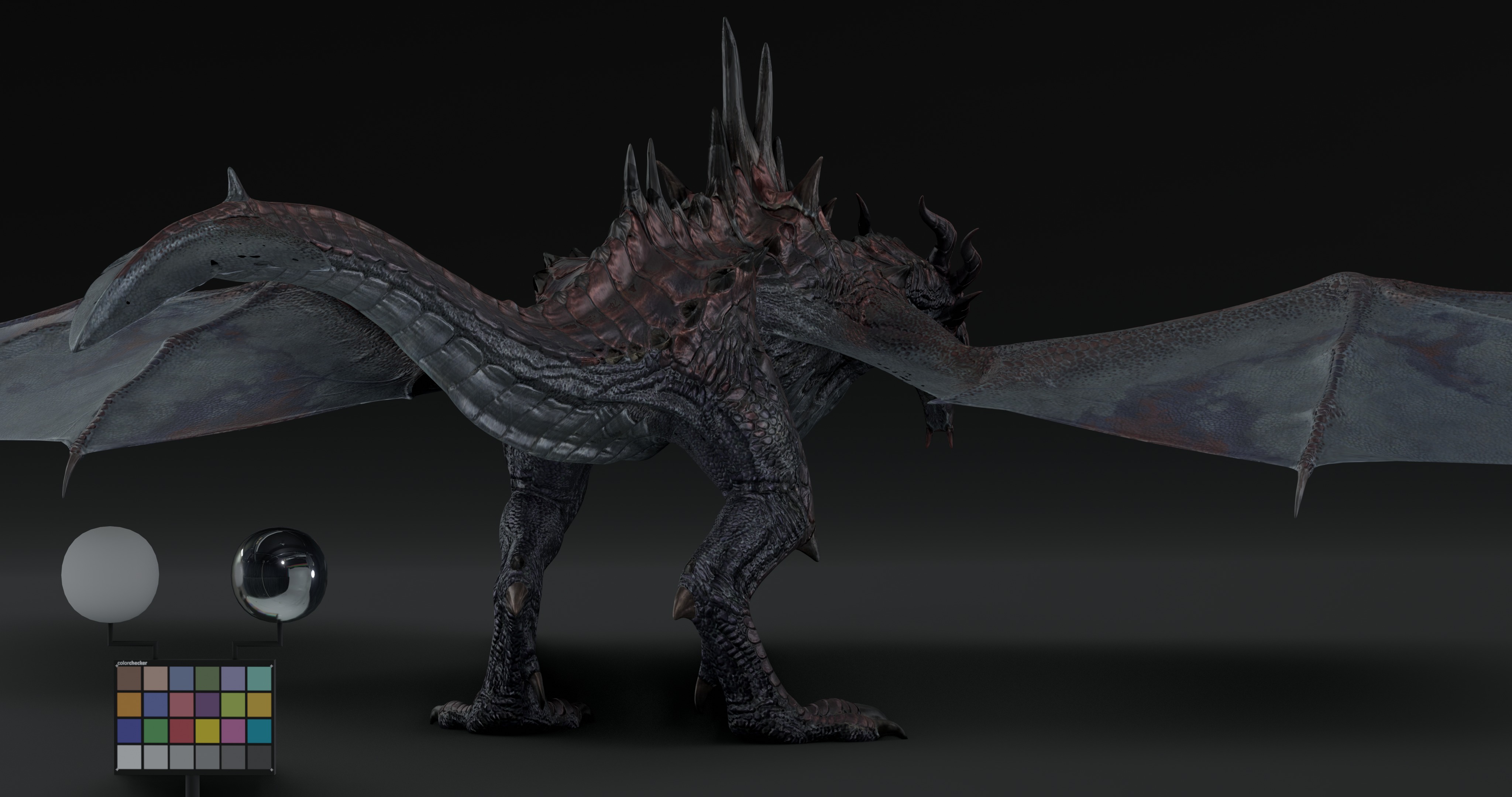Legendary Volcanic Dragon - Rigged 3D model_6