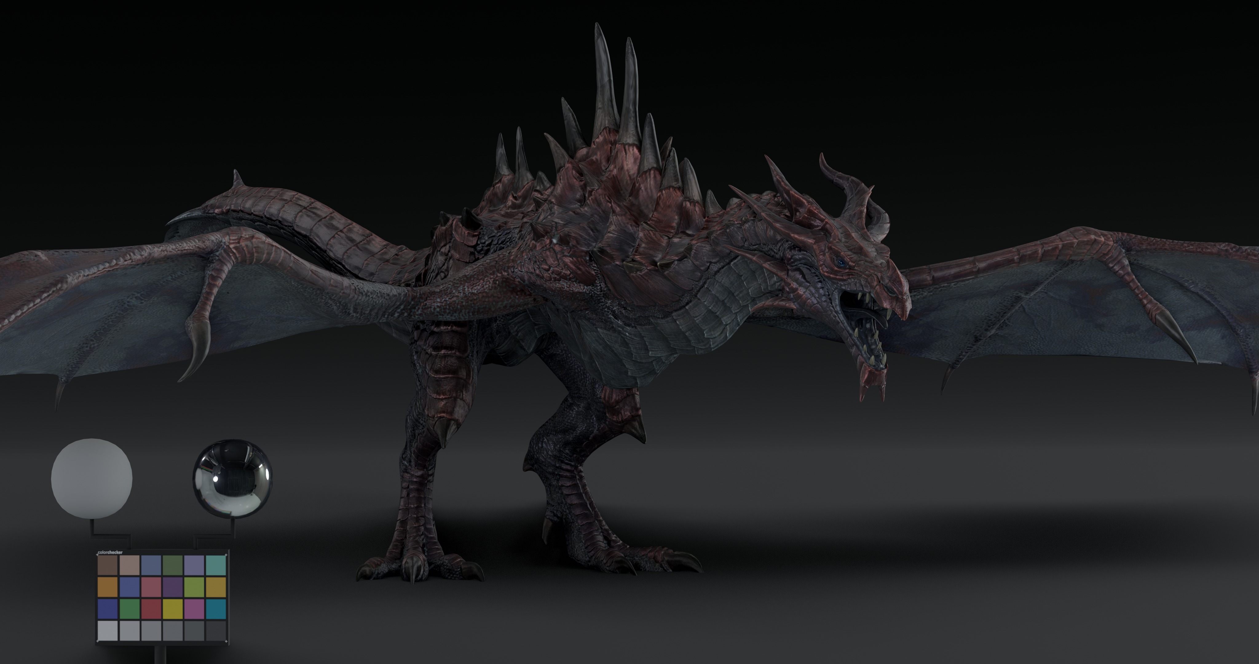 Legendary Volcanic Dragon - Rigged 3D model_14