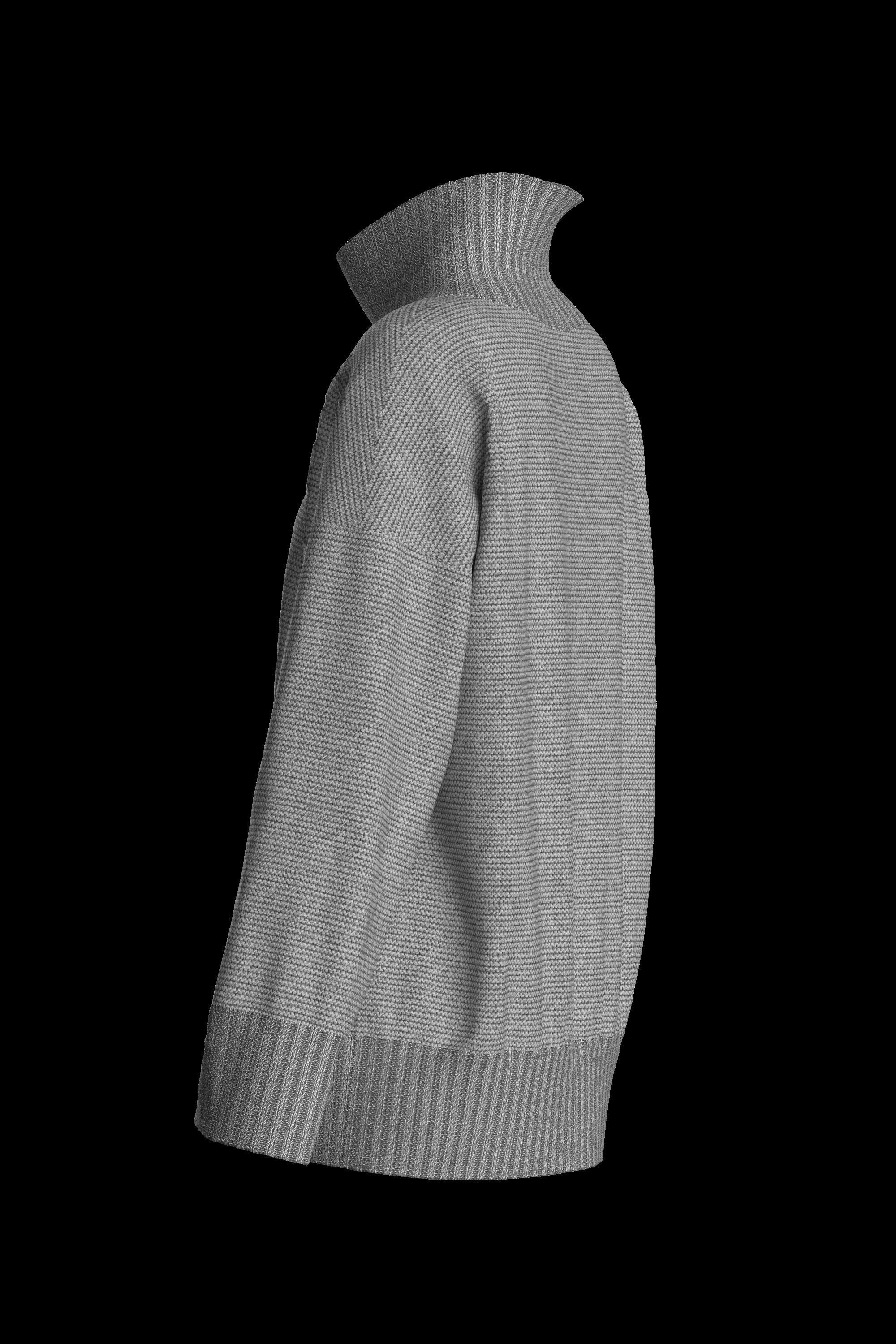 Female knit long sleeve  3D model_10