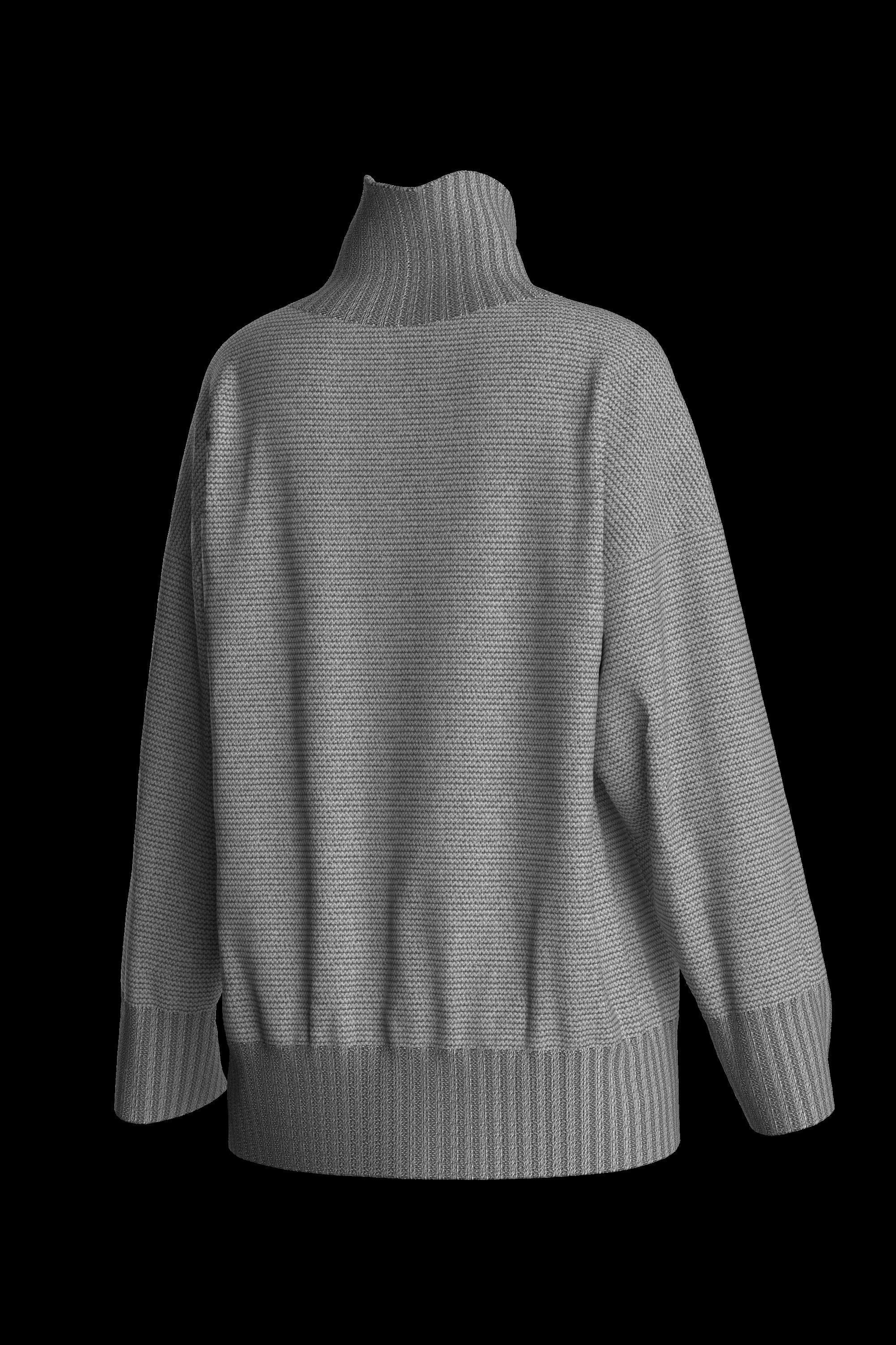 Female knit long sleeve  3D model_20