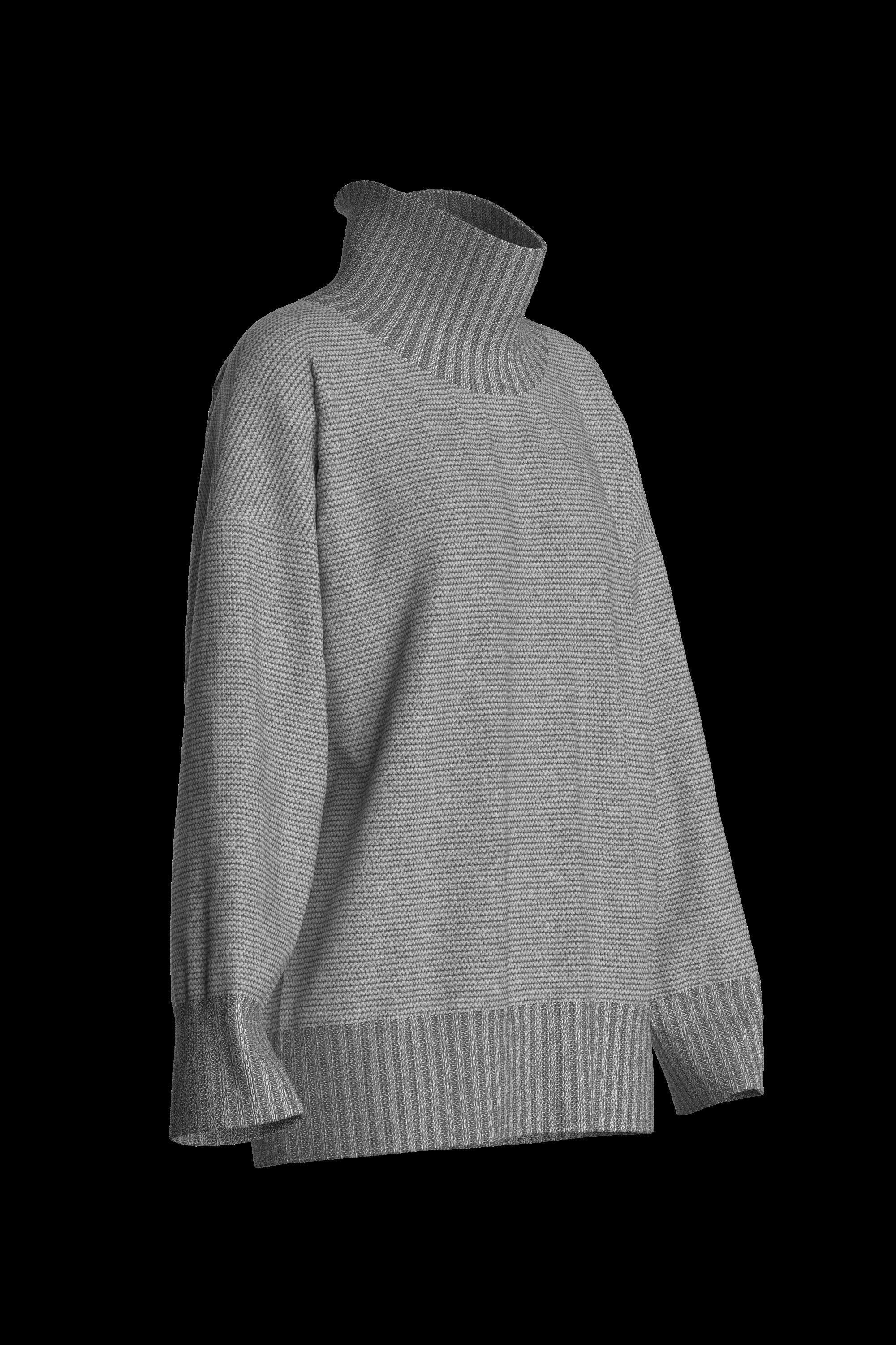 Female knit long sleeve  3D model_15