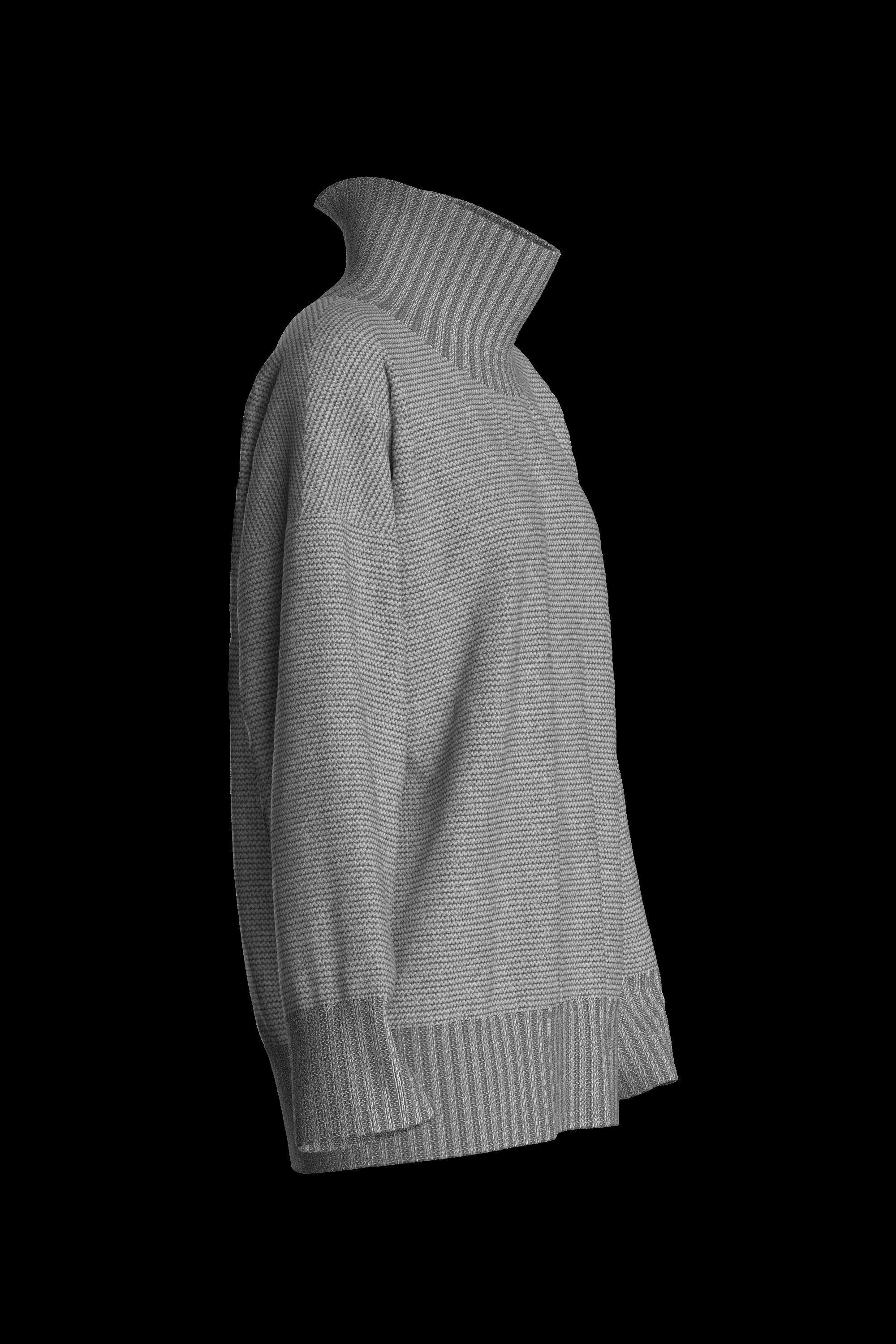 Female knit long sleeve  3D model_16