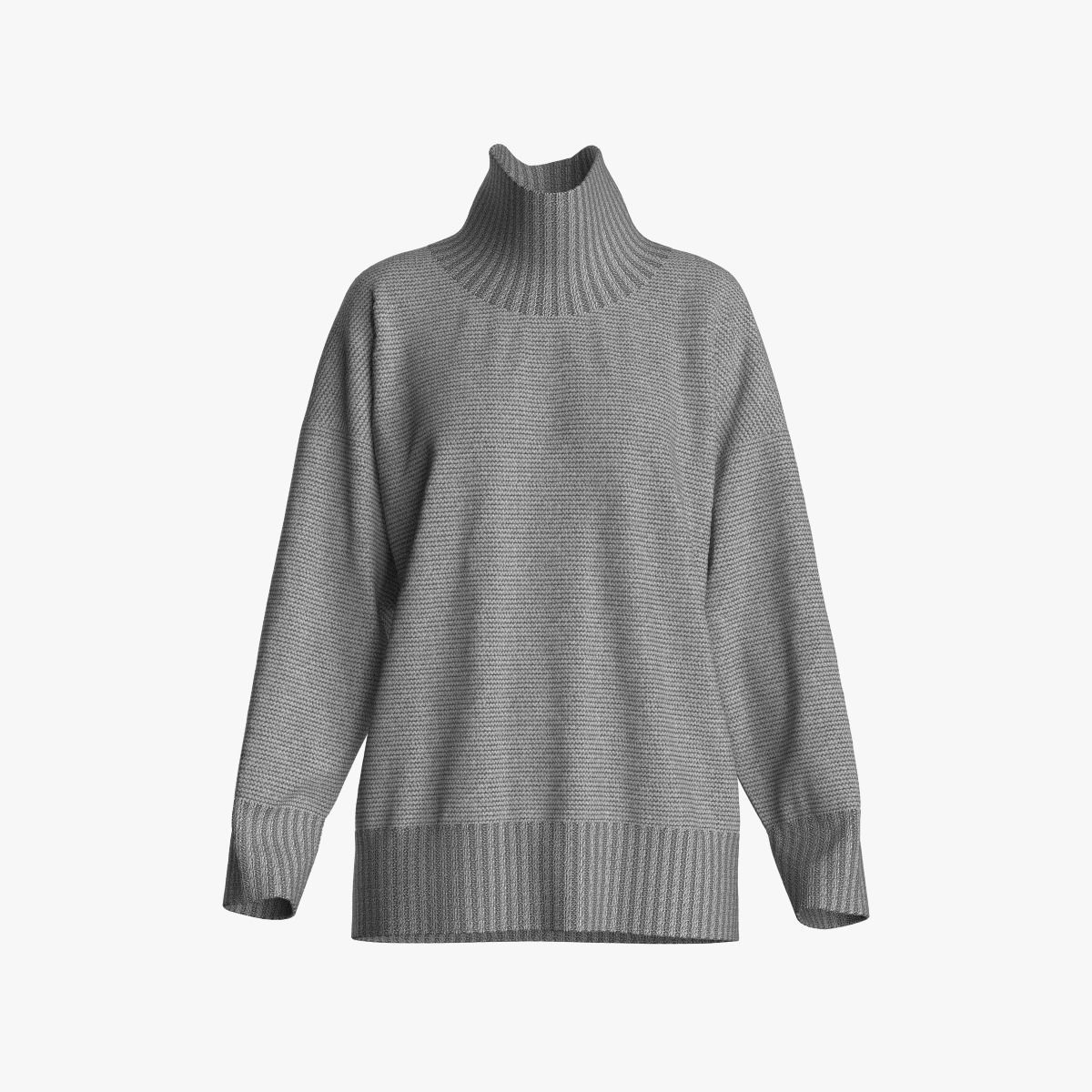 Female knit long sleeve  3D model_6