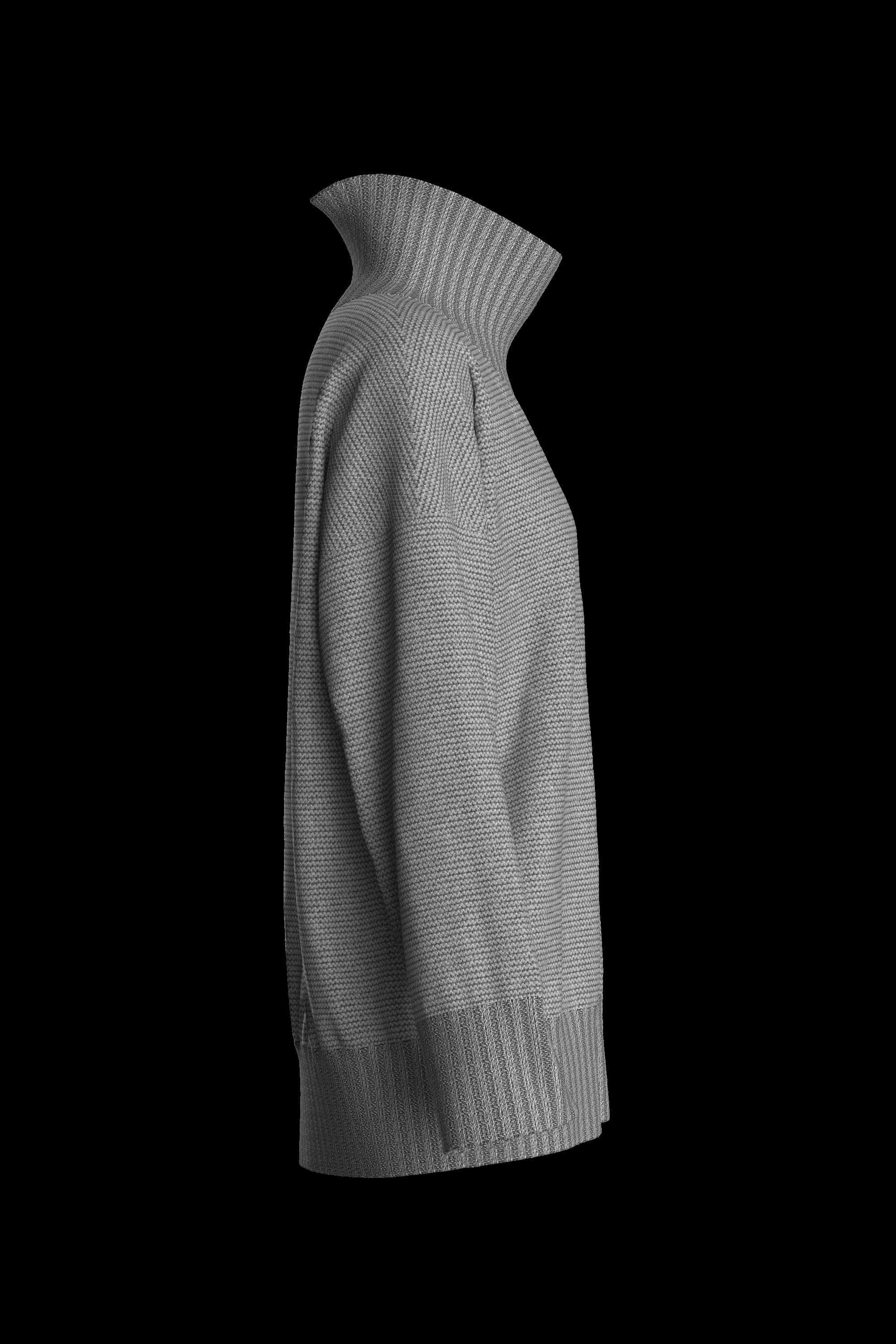 Female knit long sleeve  3D model_17