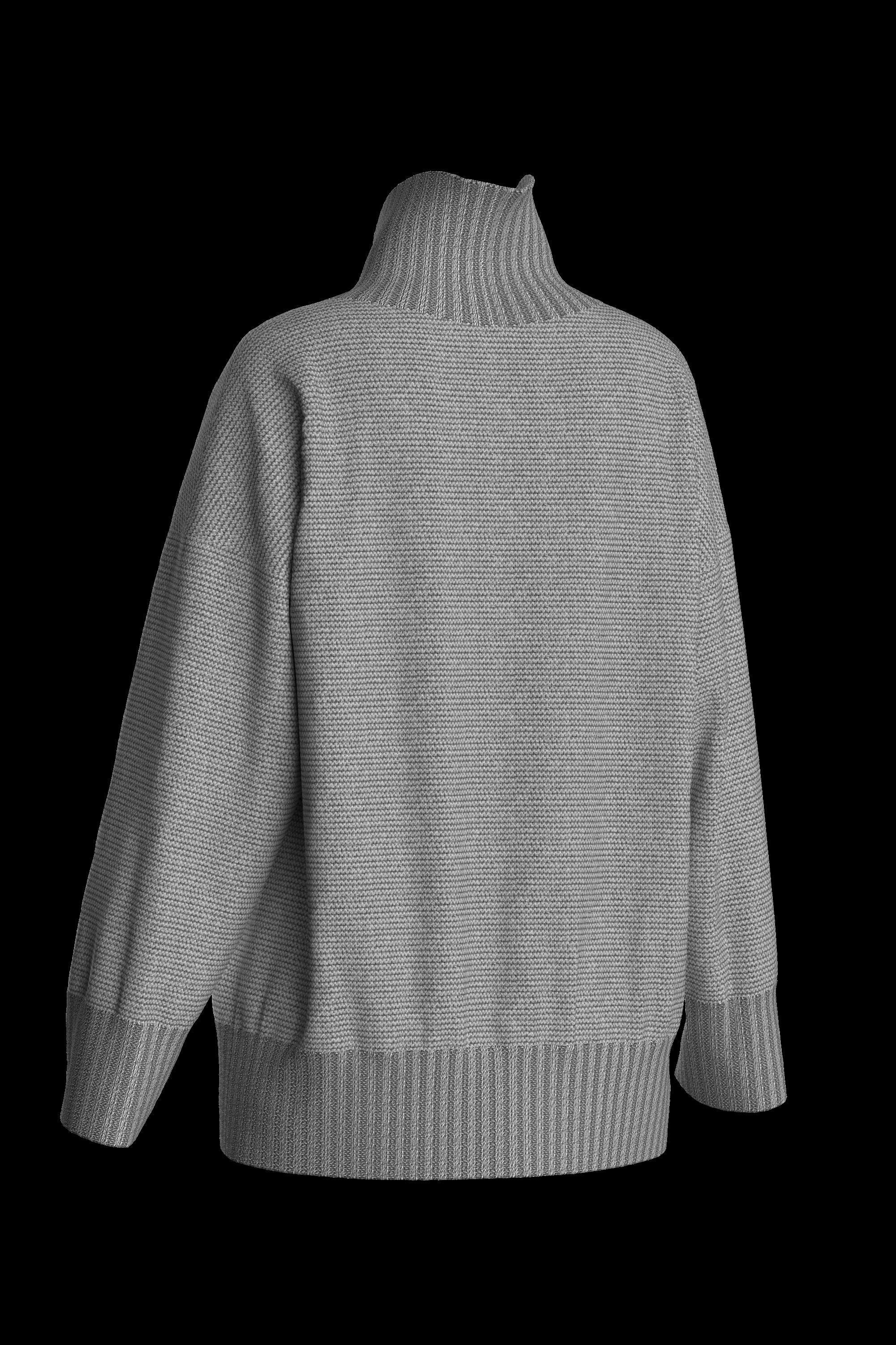 Female knit long sleeve  3D model_22