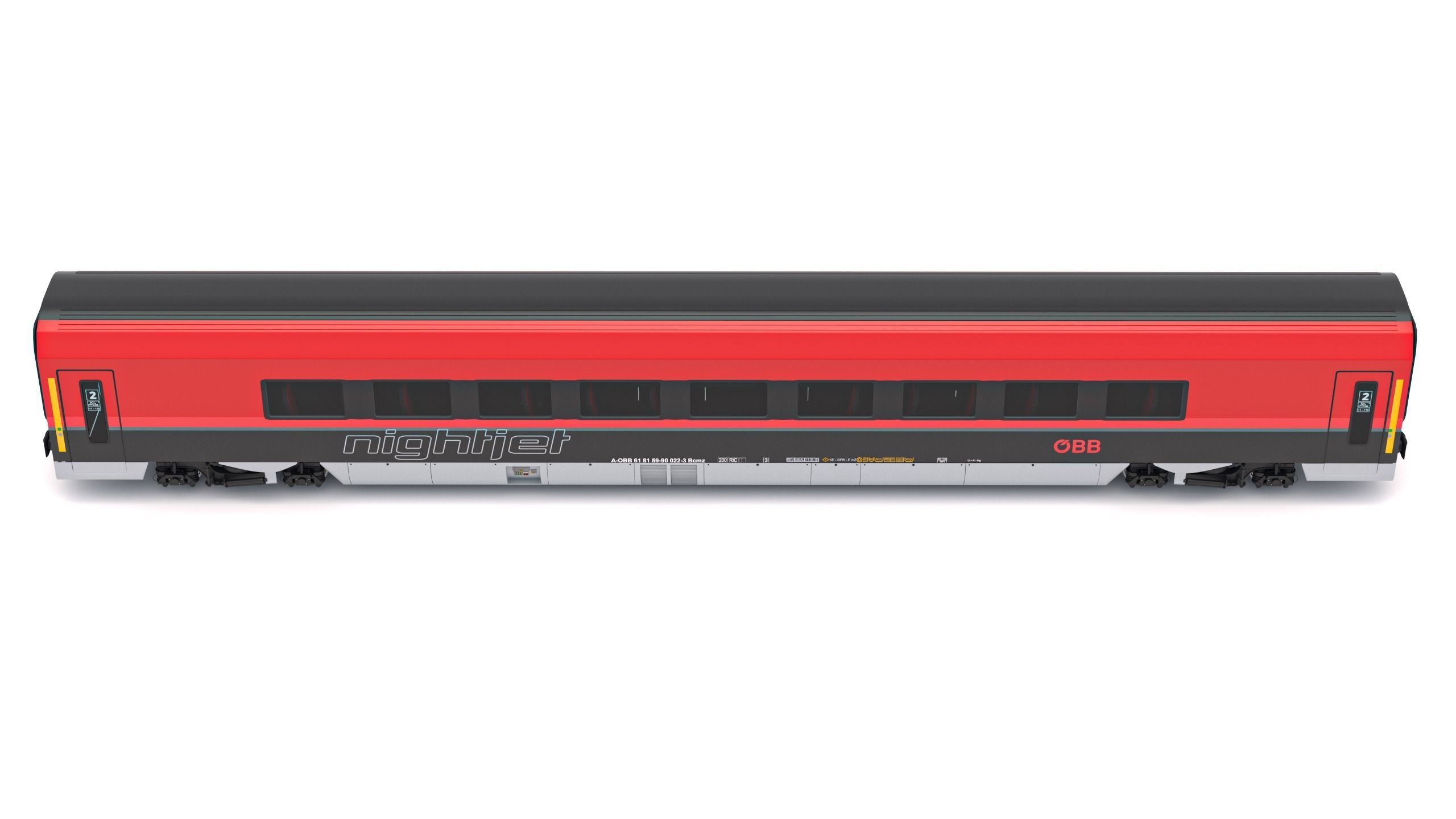 Ampz Rail Wagon OBB Nightjet 3 3D model_5
