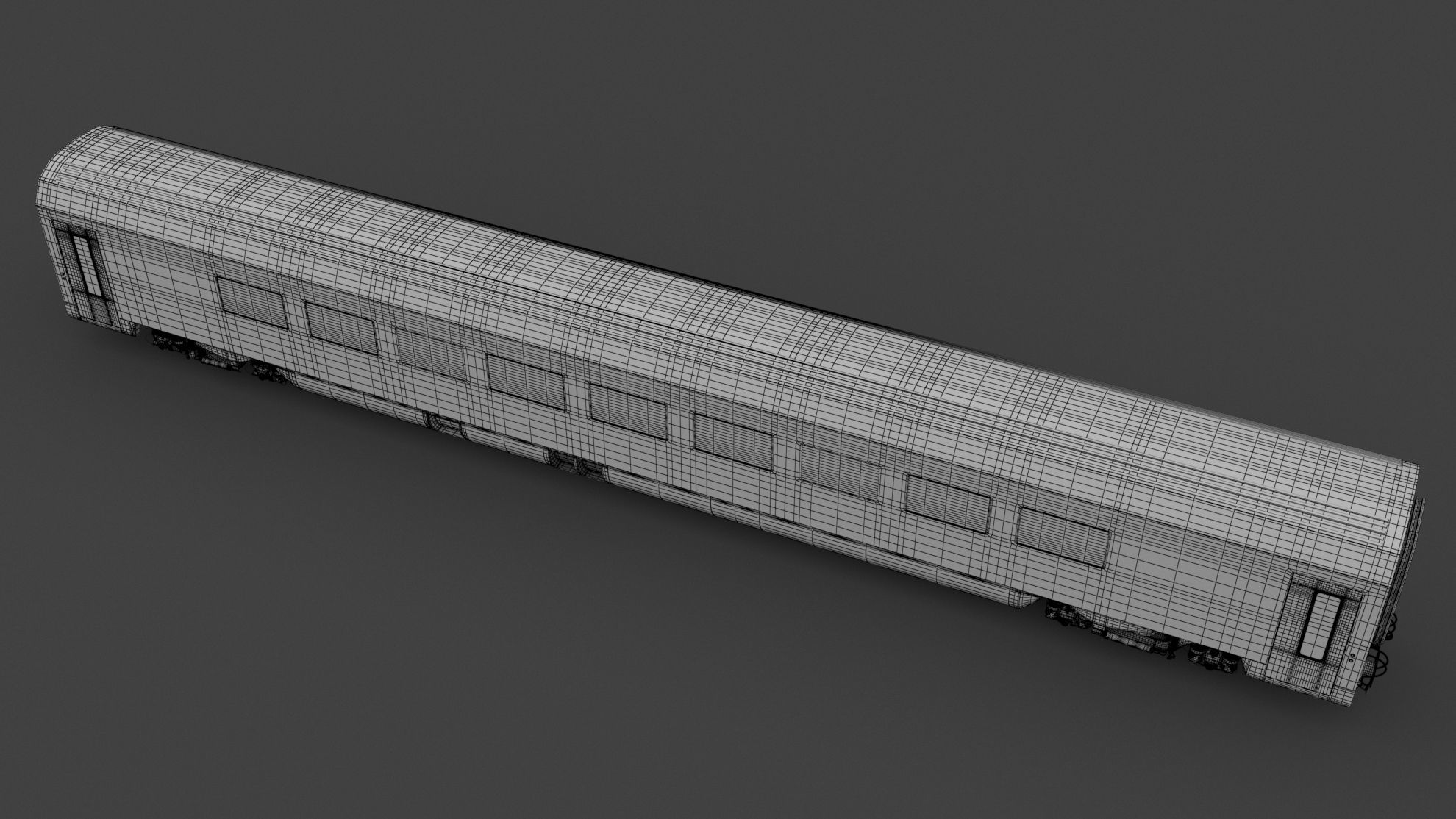 Ampz Rail Wagon OBB Nightjet 3 3D model_8