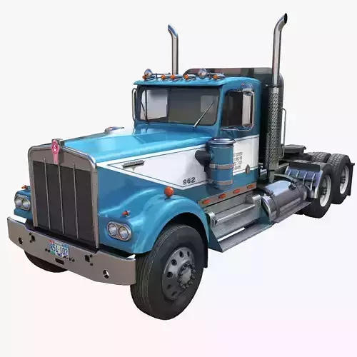 Kenworth W900A daycab Low-poly 3D model