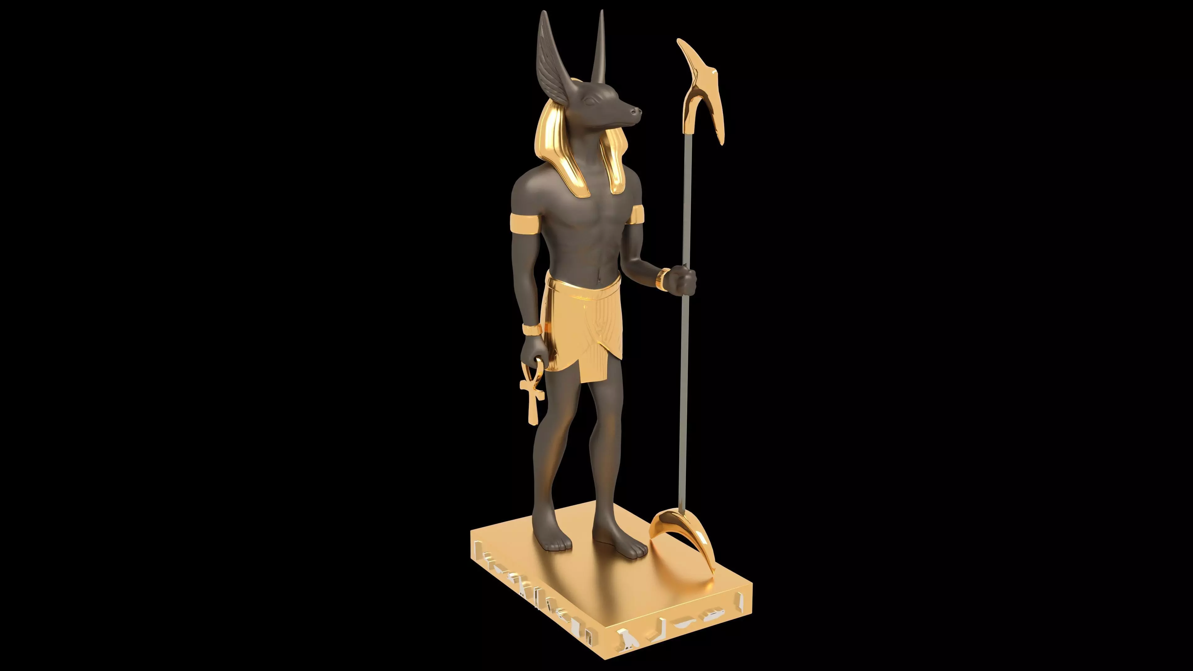 Ancient Egyptian God Anubis 4K Low-poly 3D model_0