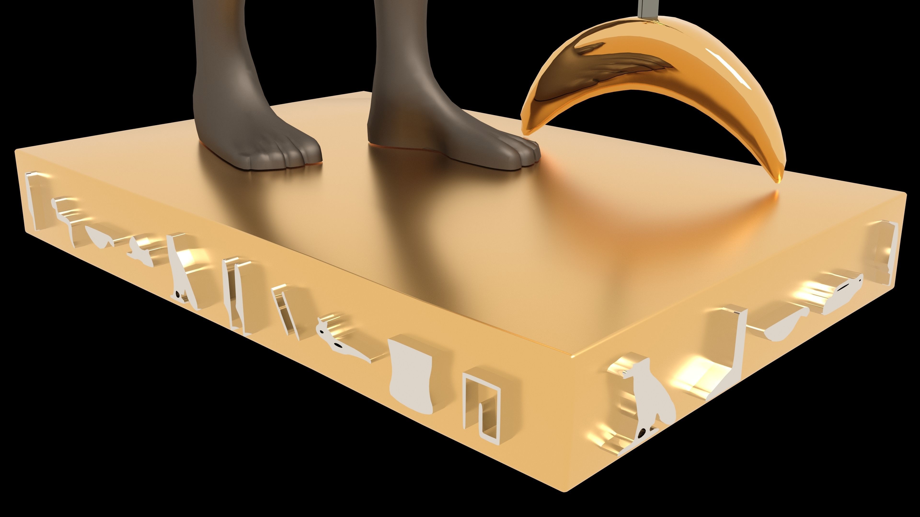 Ancient Egyptian God Anubis 4K Low-poly 3D model_3