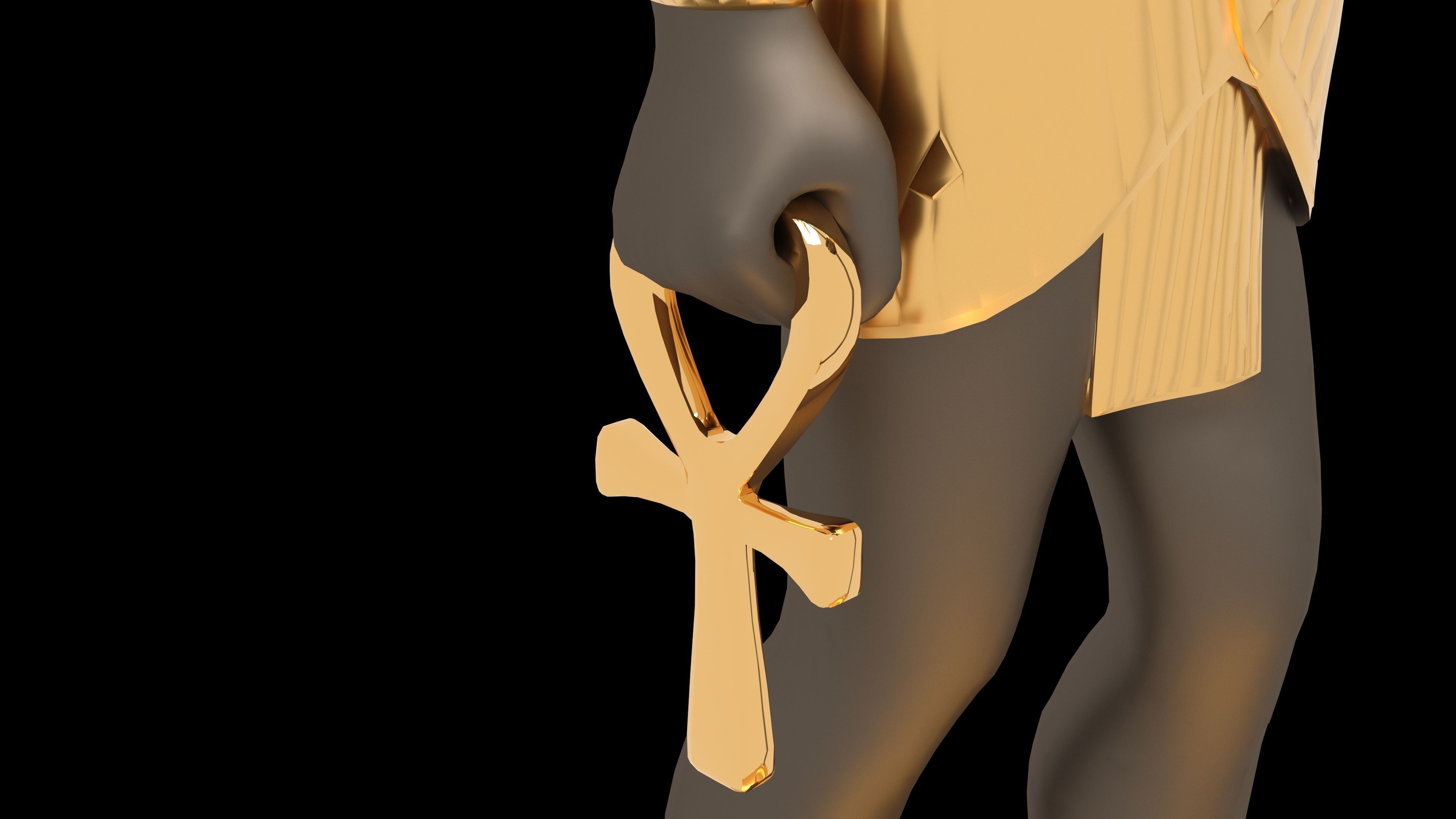Ancient Egyptian God Anubis 4K Low-poly 3D model_5