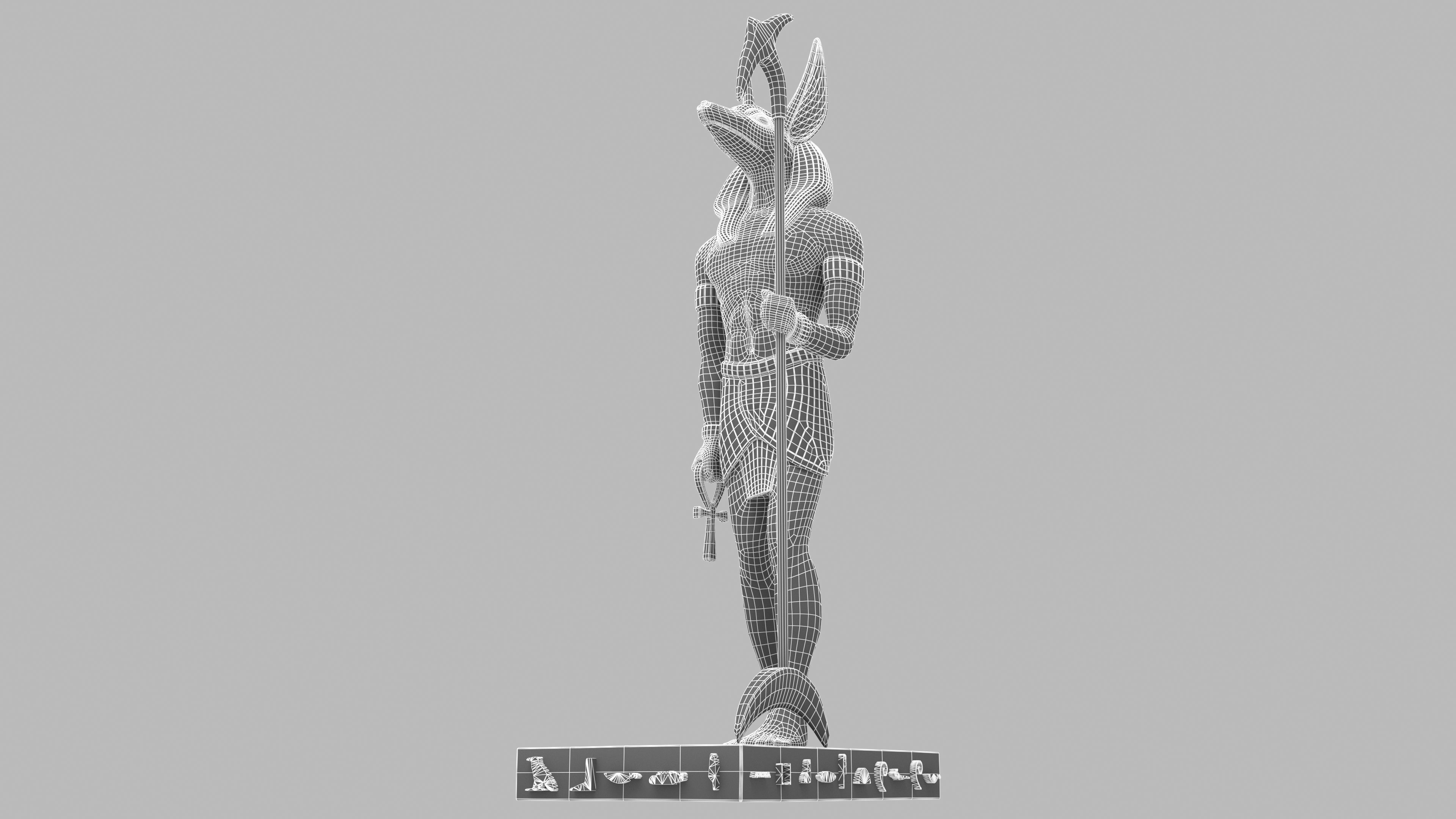 Ancient Egyptian God Anubis 4K Low-poly 3D model_13