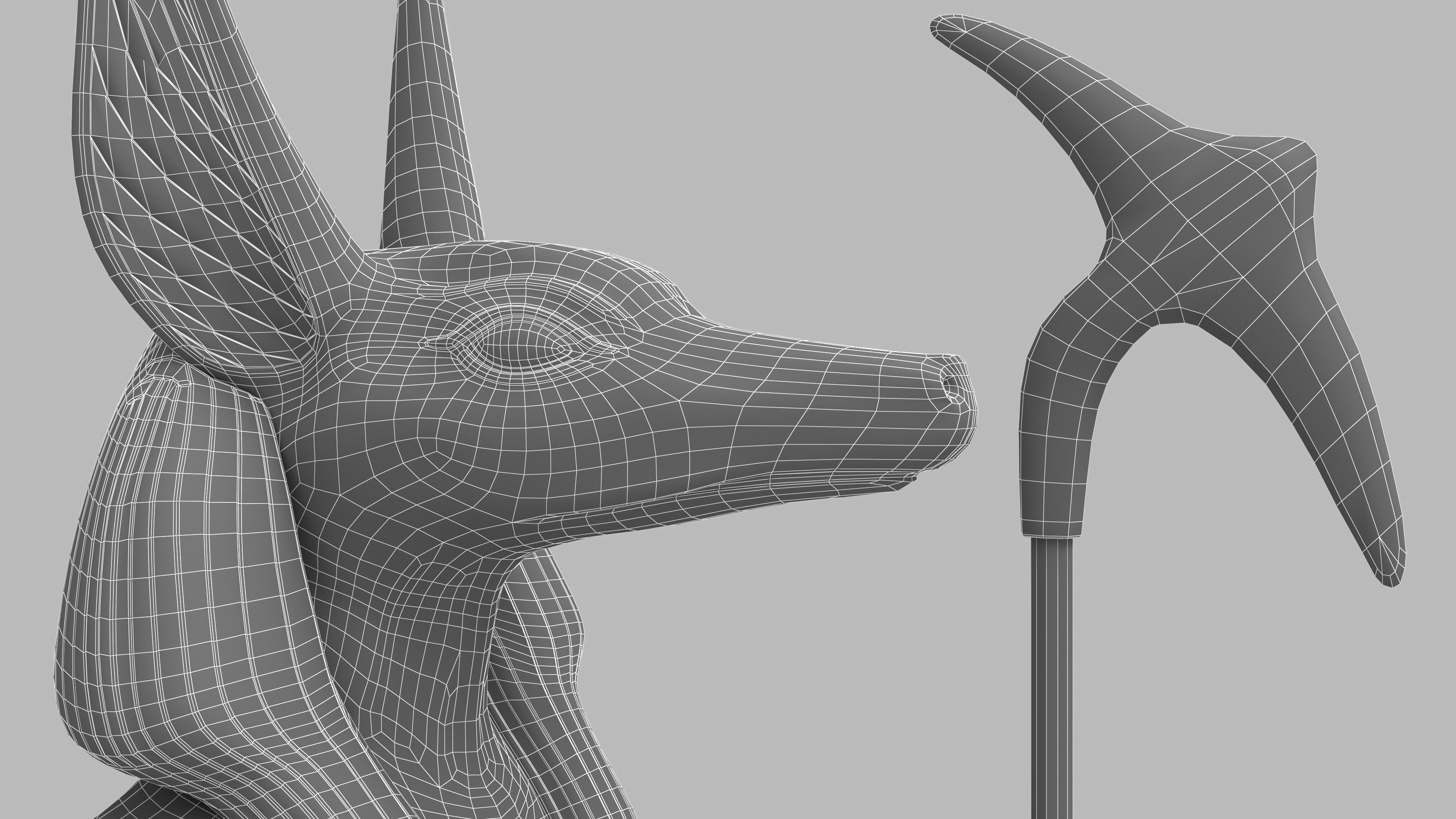 Ancient Egyptian God Anubis 4K Low-poly 3D model_17