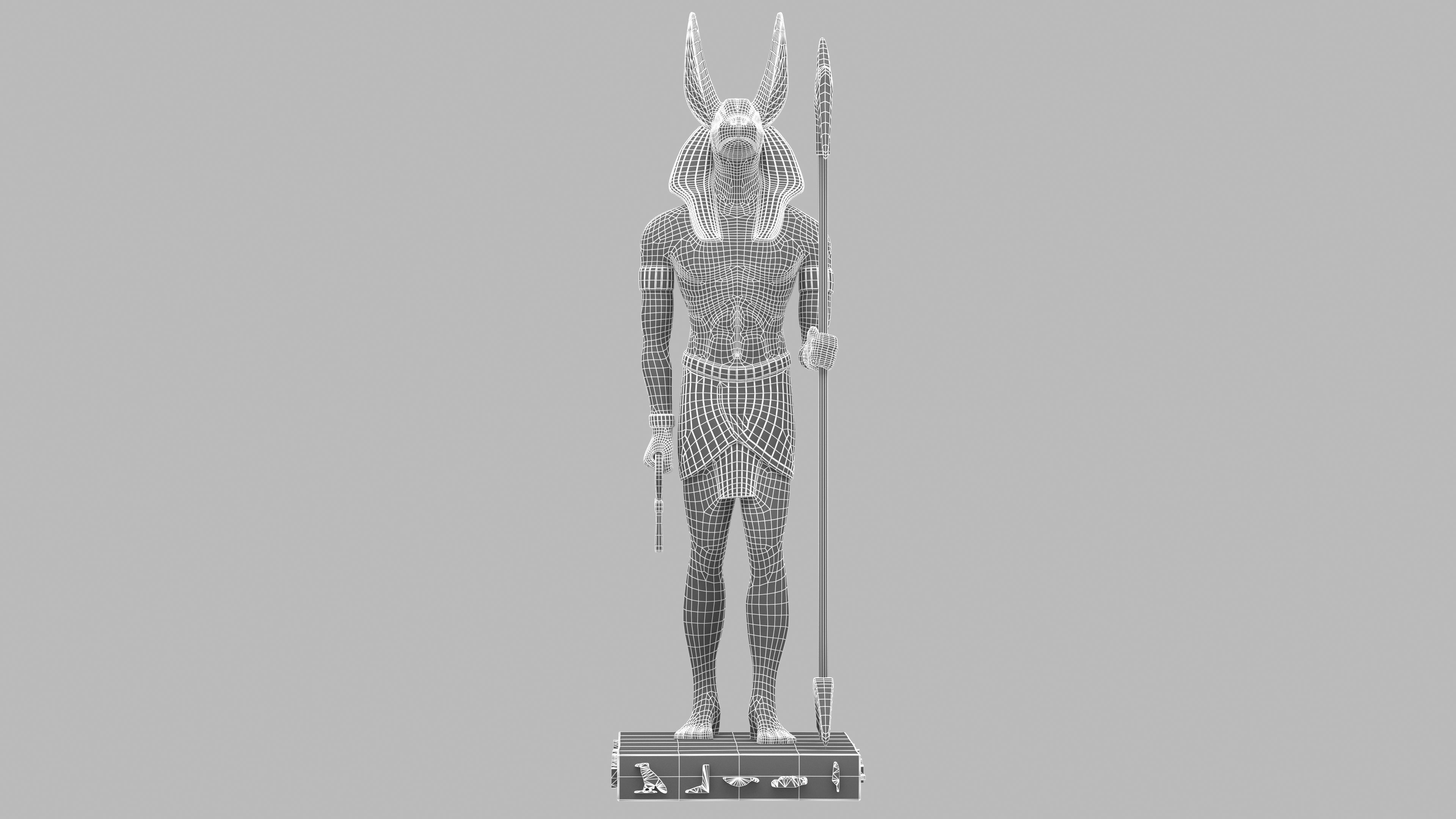 Ancient Egyptian God Anubis 4K Low-poly 3D model_20