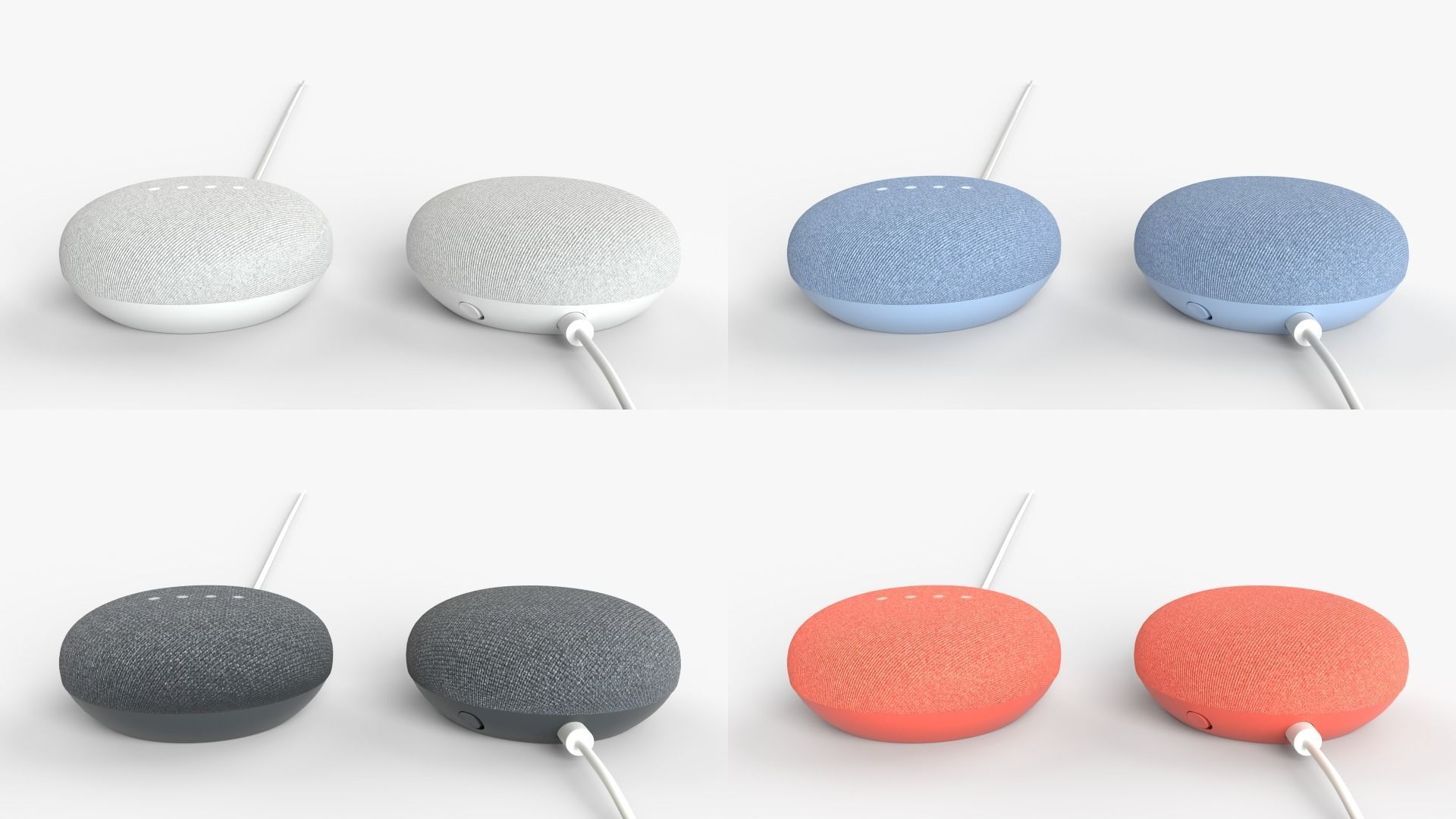 Google Full Smart Home collection All products and colors 3D model_21