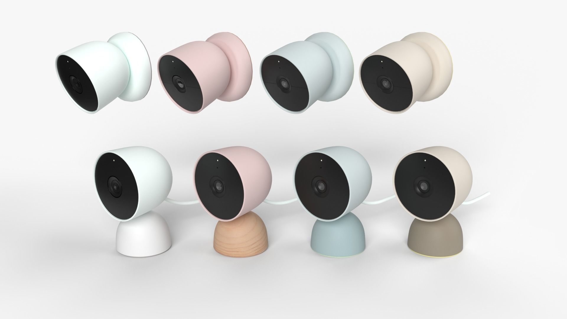 Google Full Smart Home collection All products and colors 3D model_15