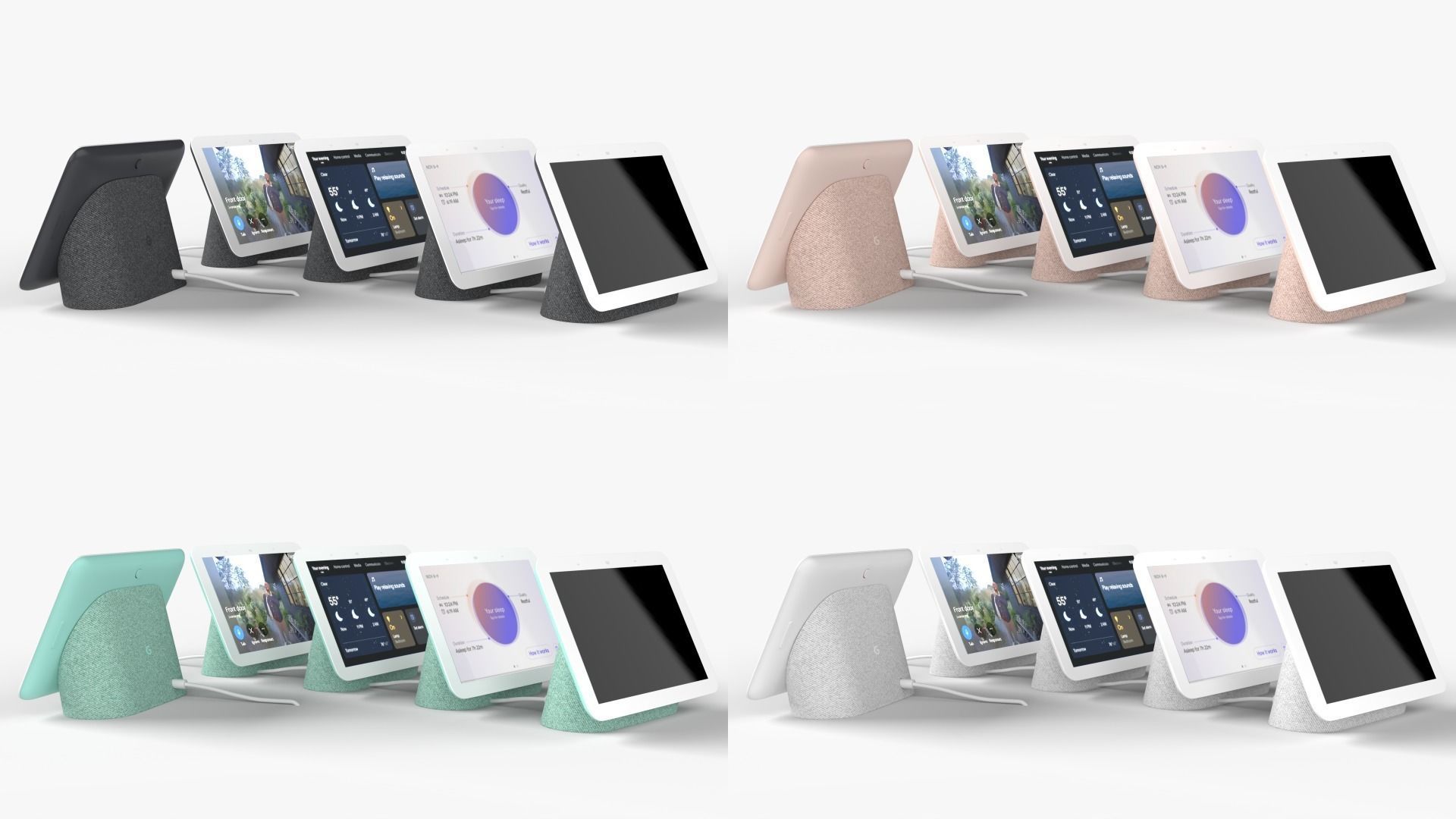 Google Full Smart Home collection All products and colors 3D model_6