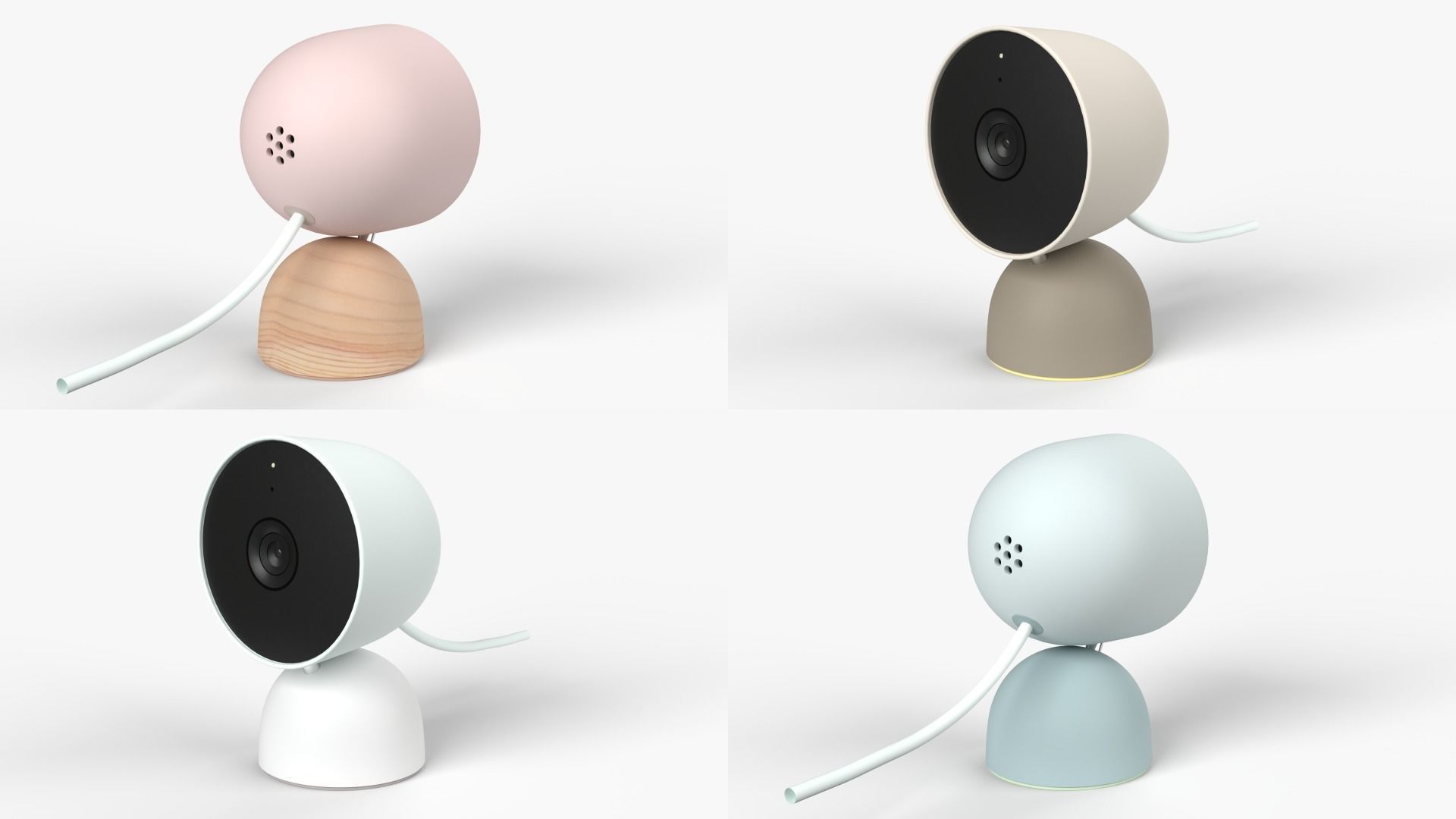 Google Full Smart Home collection All products and colors 3D model_14