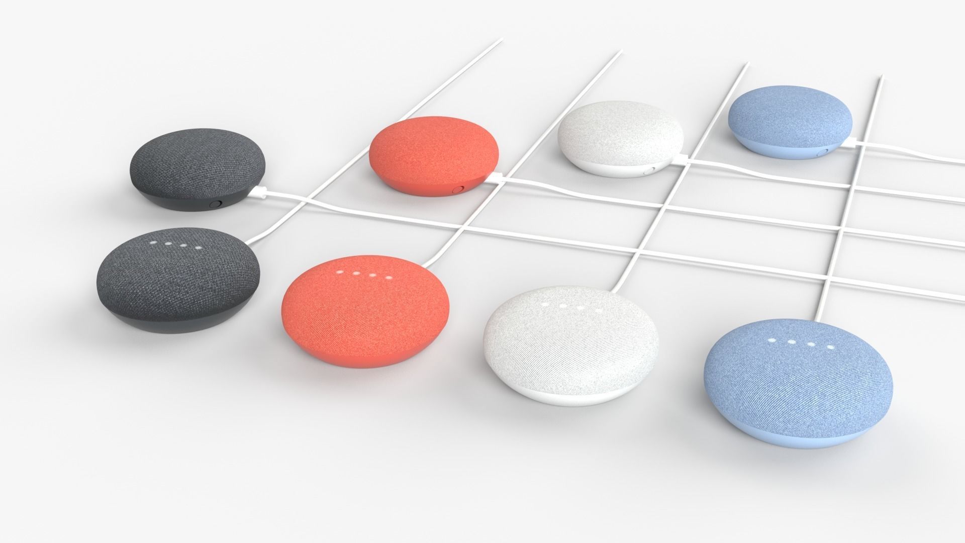 Google Full Smart Home collection All products and colors 3D model_22