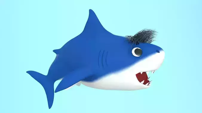 papa shark cartoon fish