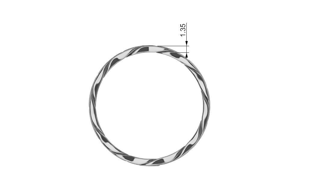 Cuban Link Chain Ring Anel 7mm wide 3D print model_4