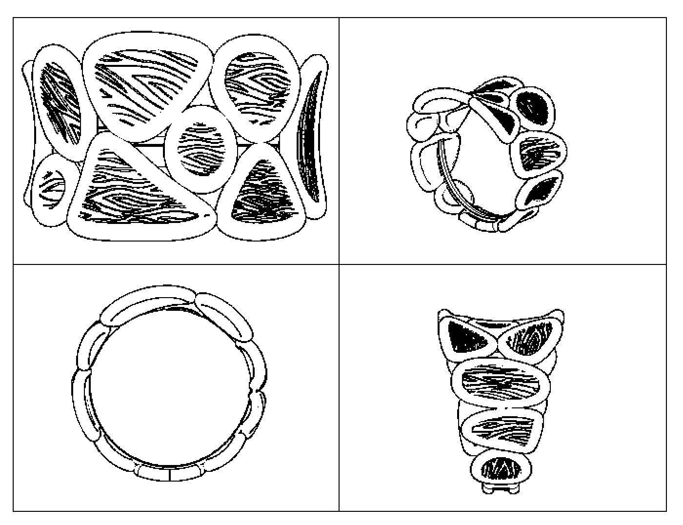 Geometric Ring - R160 3D print model_4