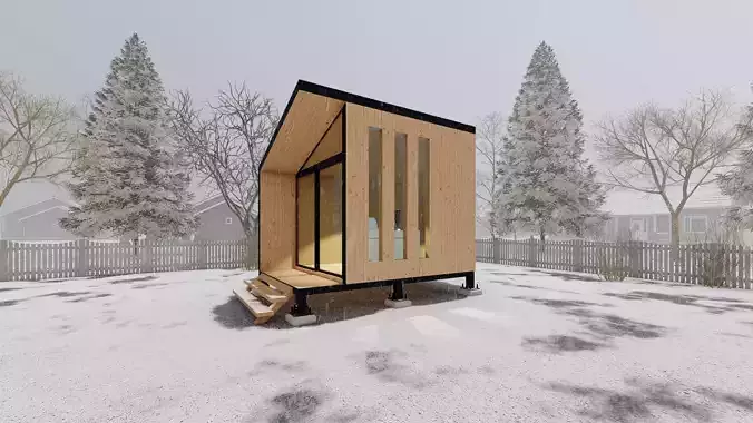 Modern Work Pod 3D Model 3D model