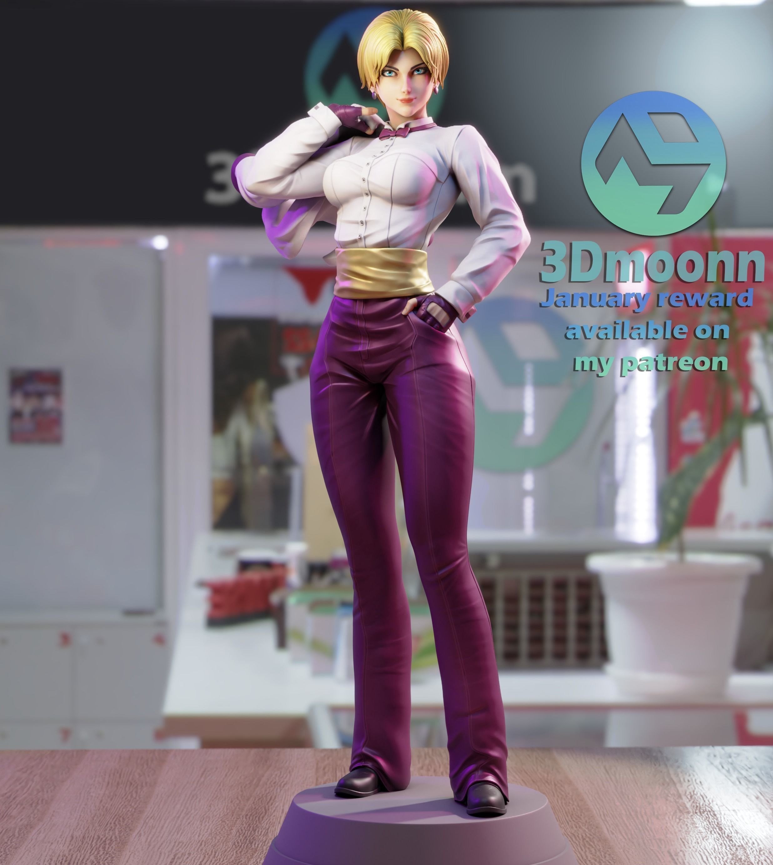  king - the king of fighters 3D print model_4
