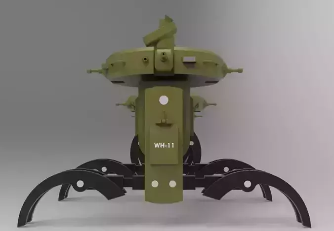 All terrain combat robot 3D model