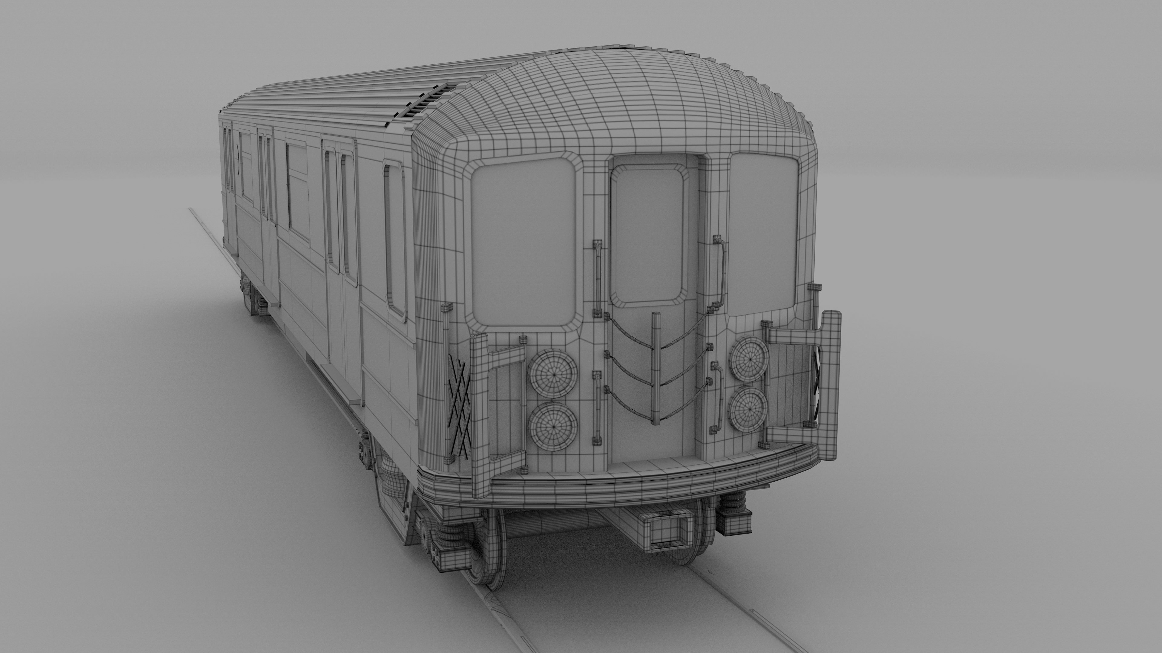 New York subway train 3D model_10