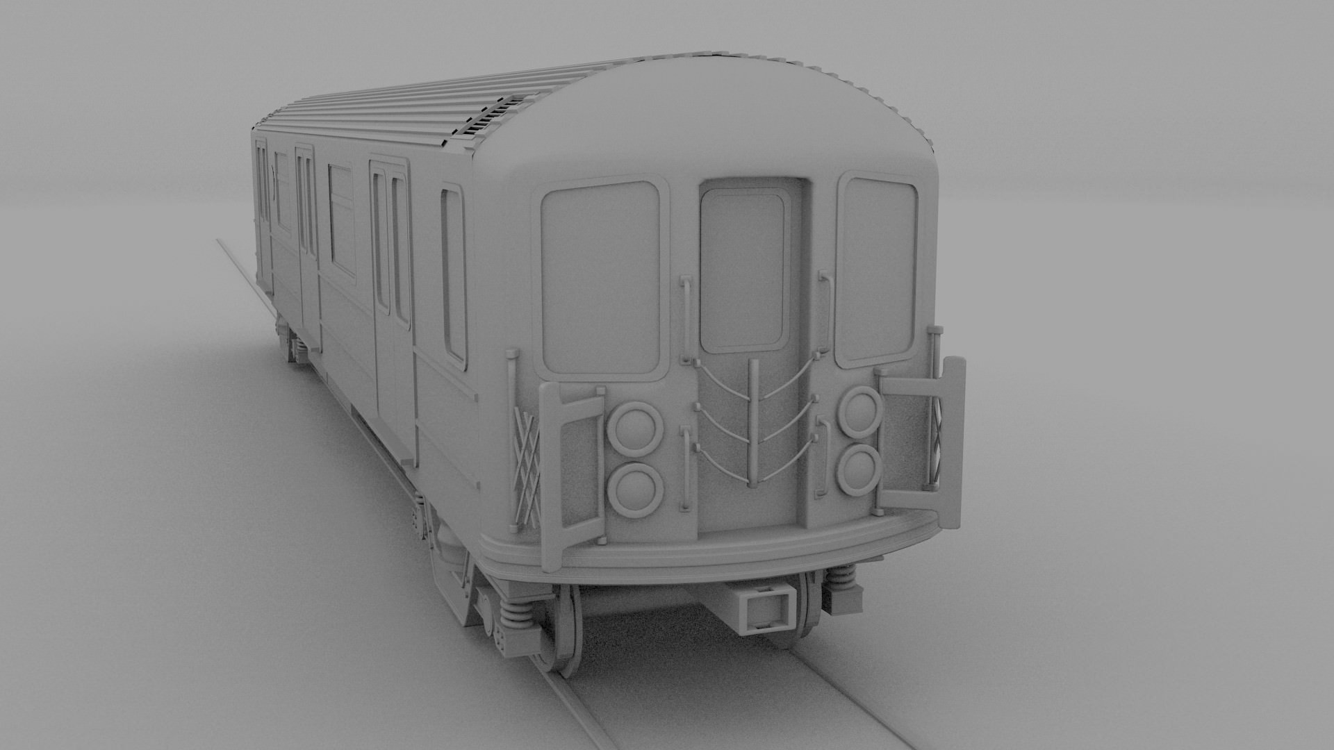 New York subway train 3D model_9