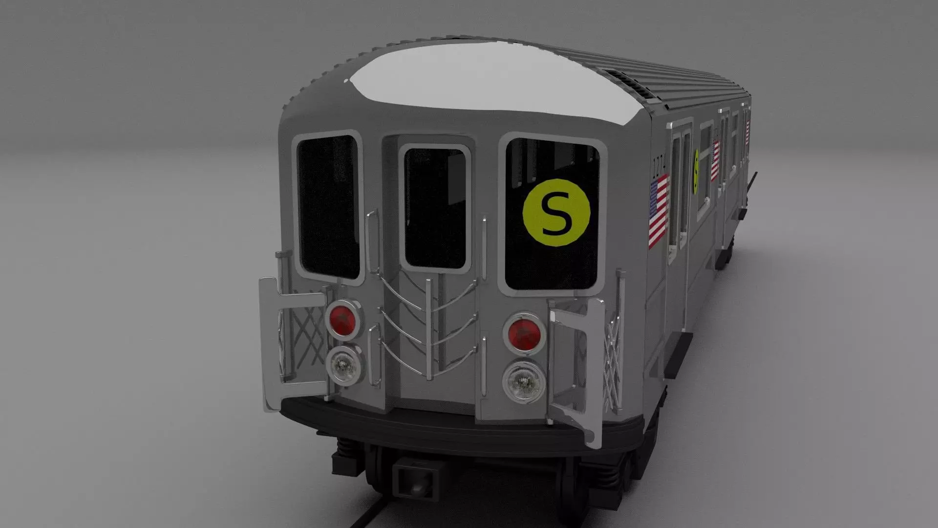 New York subway train 3D model_0