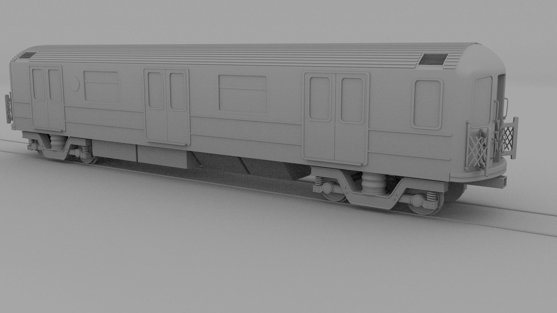 New York subway train 3D model_8