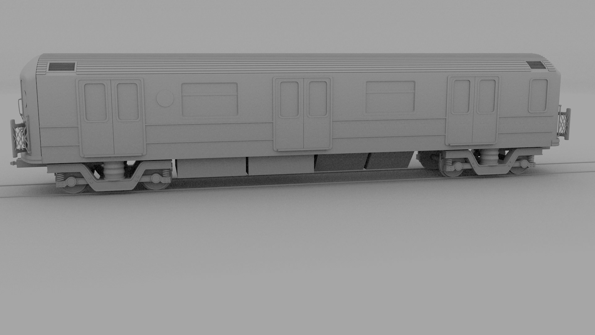 New York subway train 3D model_7