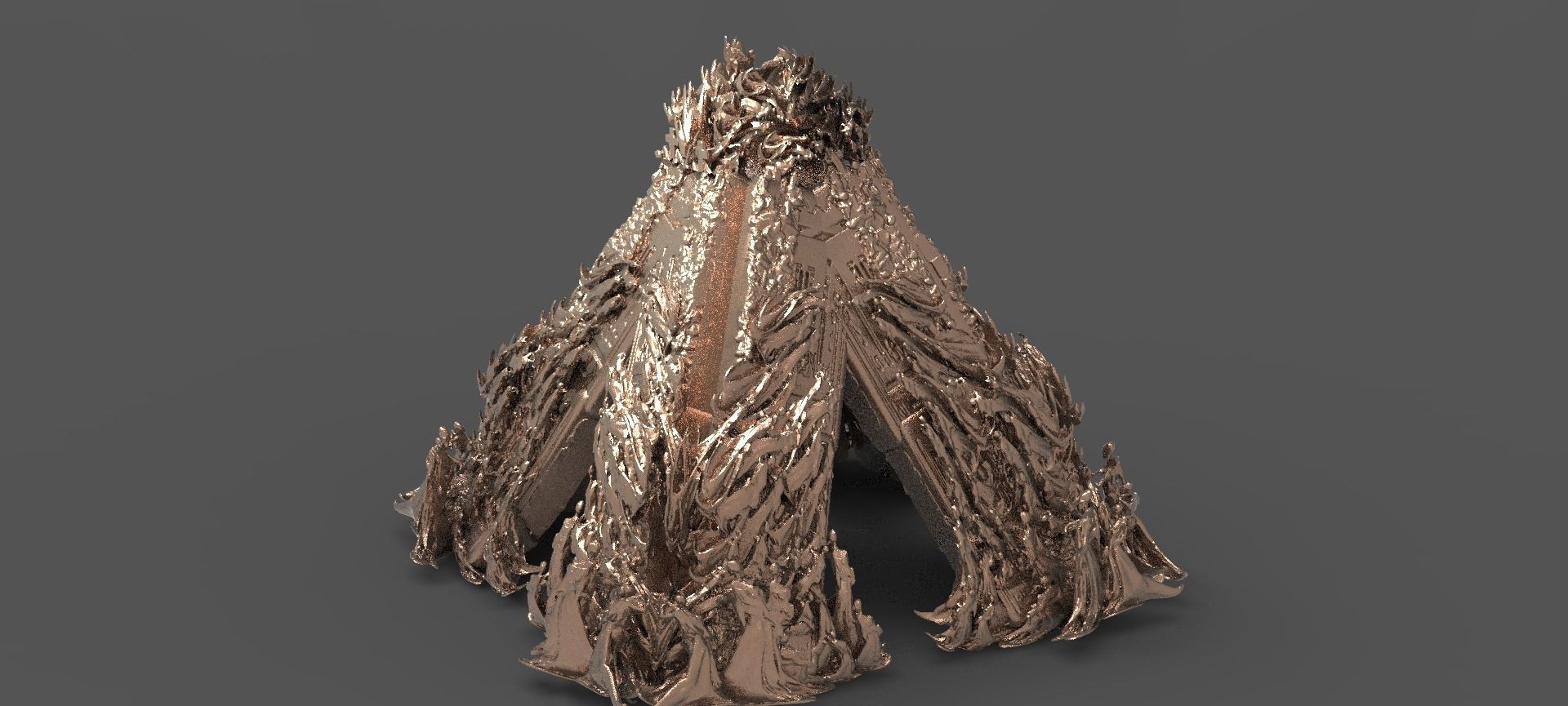 Hell pyramid Ghost sides 3D model_1