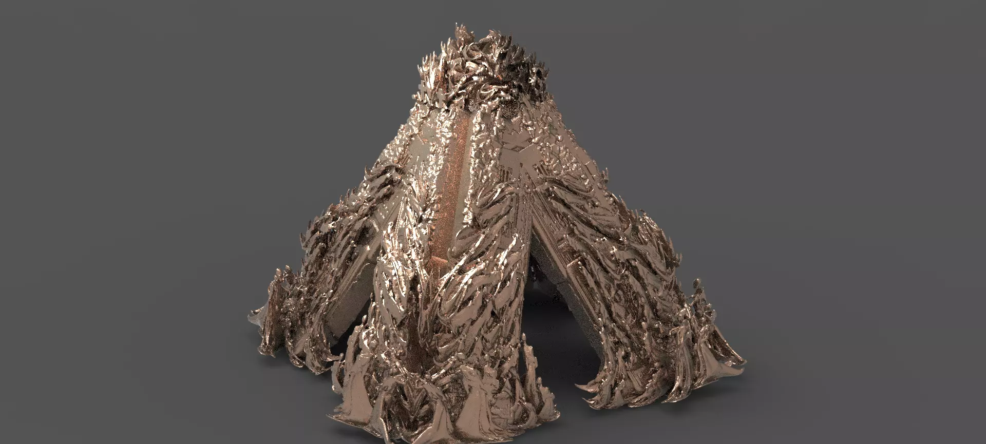 Hell pyramid Ghost sides 3D model_0