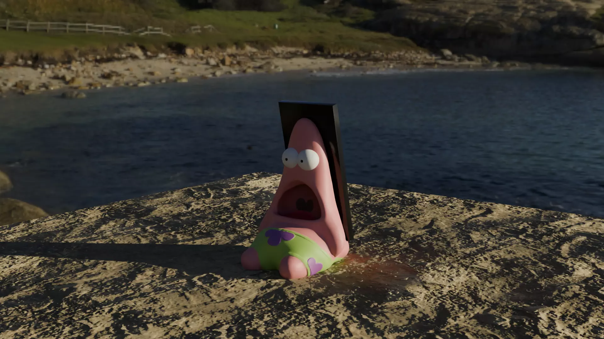 PATRICK STAR CELL PHONE STAND 3D print model